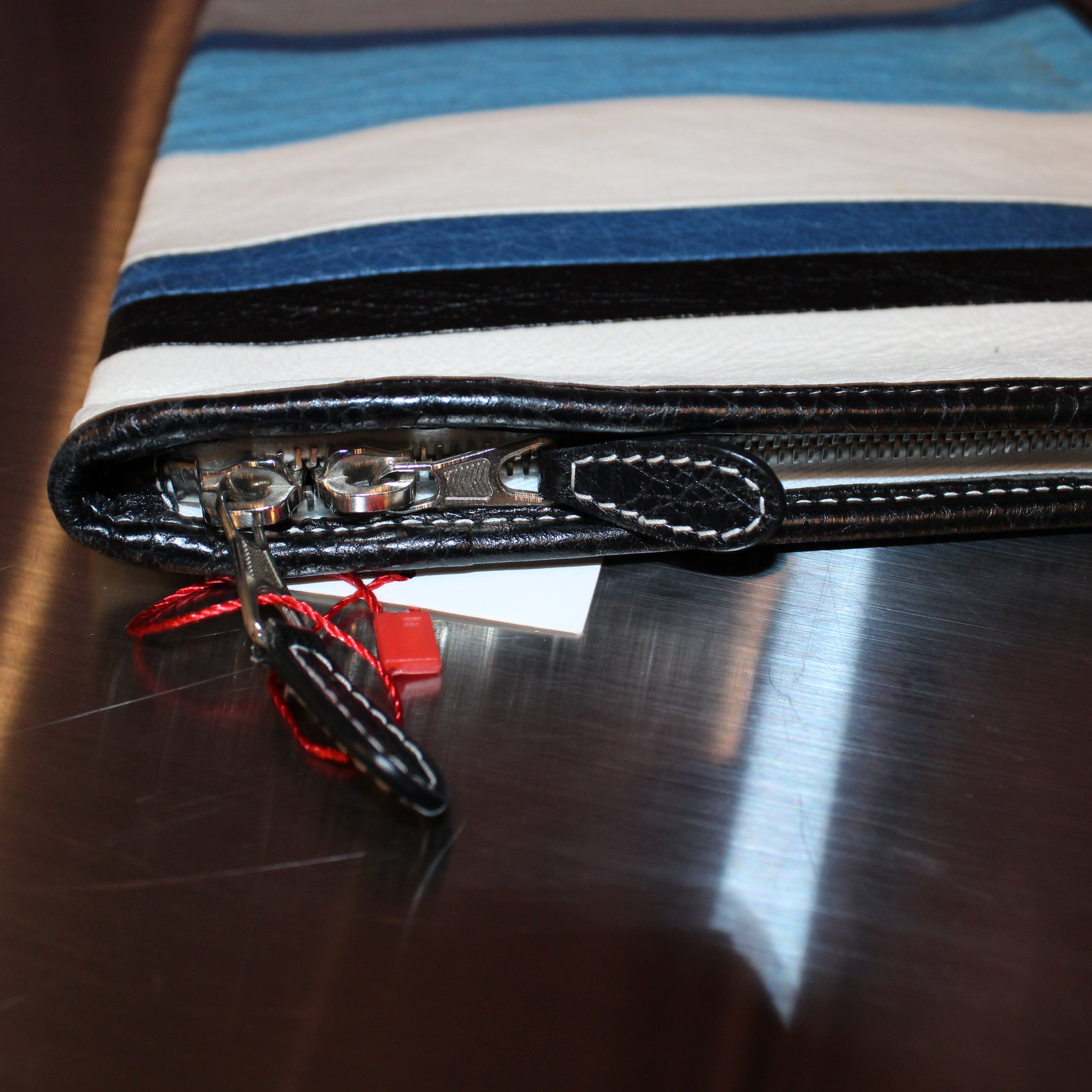 Balenciaga Lambskin Bazar Clutch Bag