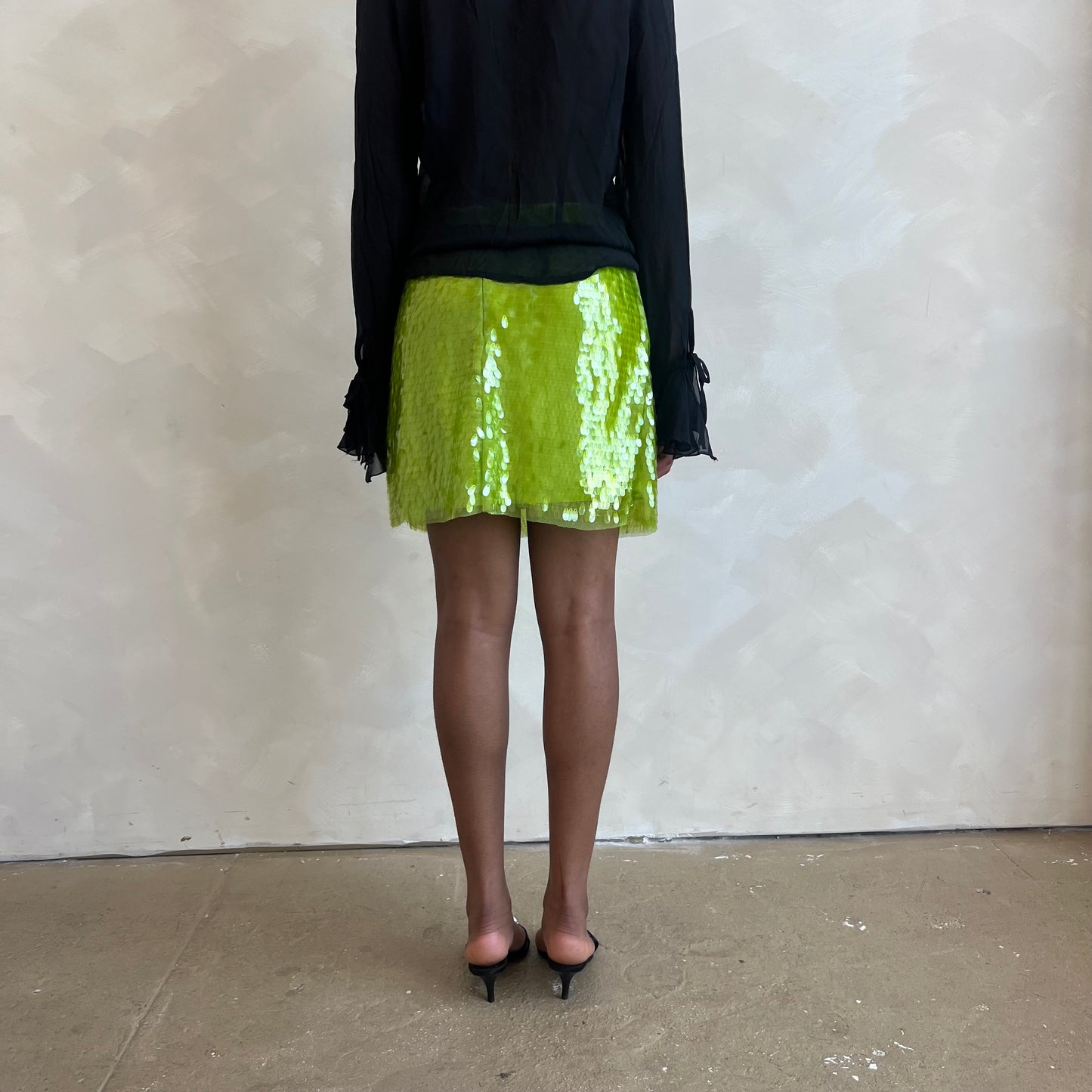 Vintage mini sequin skirt