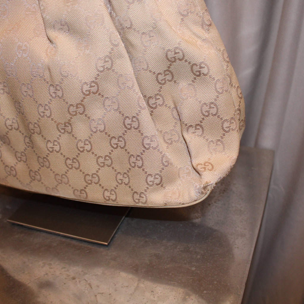 Gucci Monogram Bamboo Handle Bag