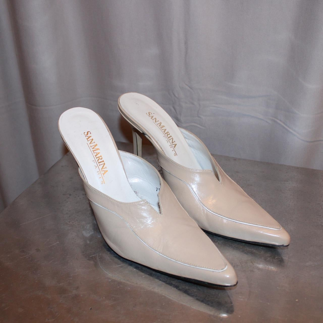 Italian leather mules