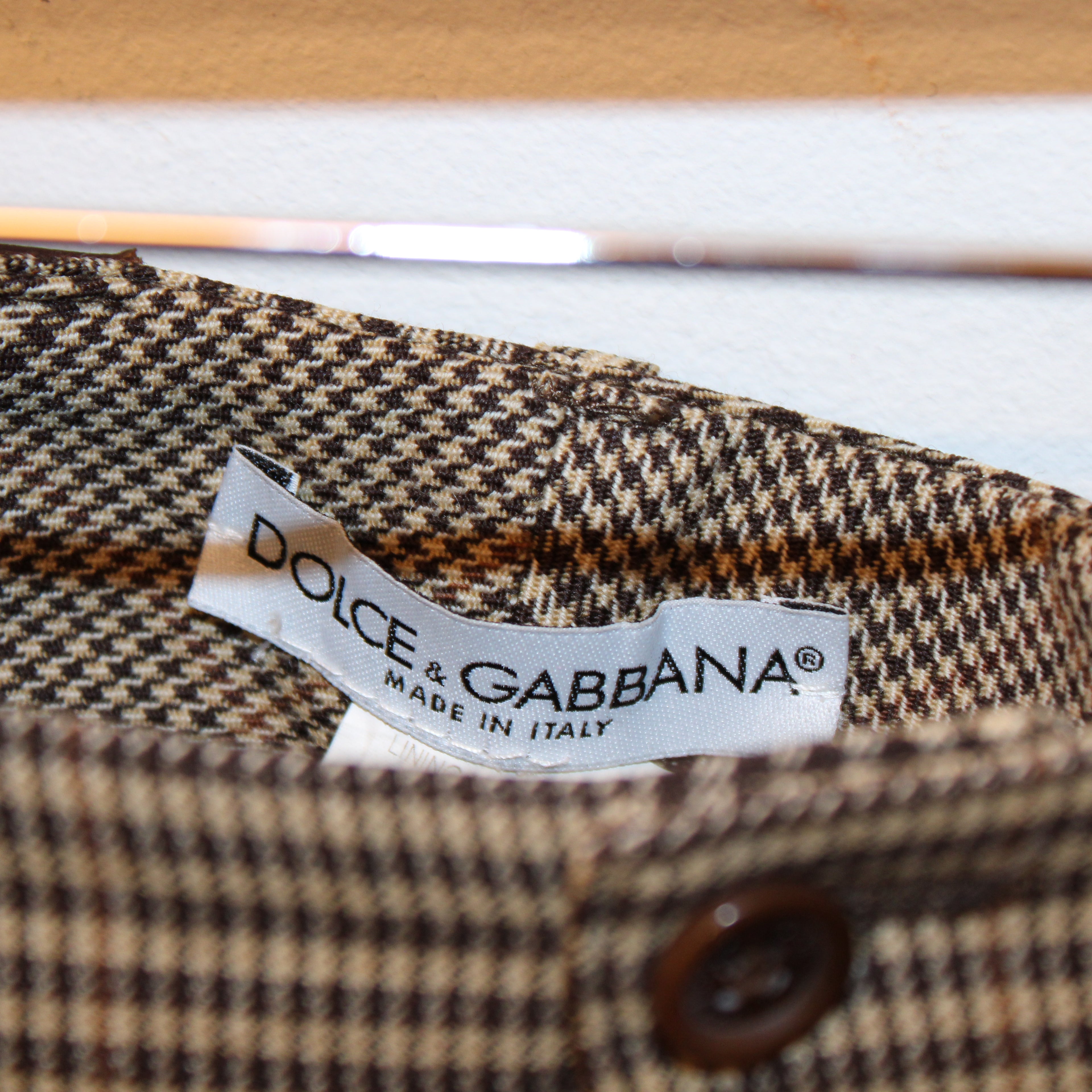 90's Dolce and Gabbana Wool Plaid Pants