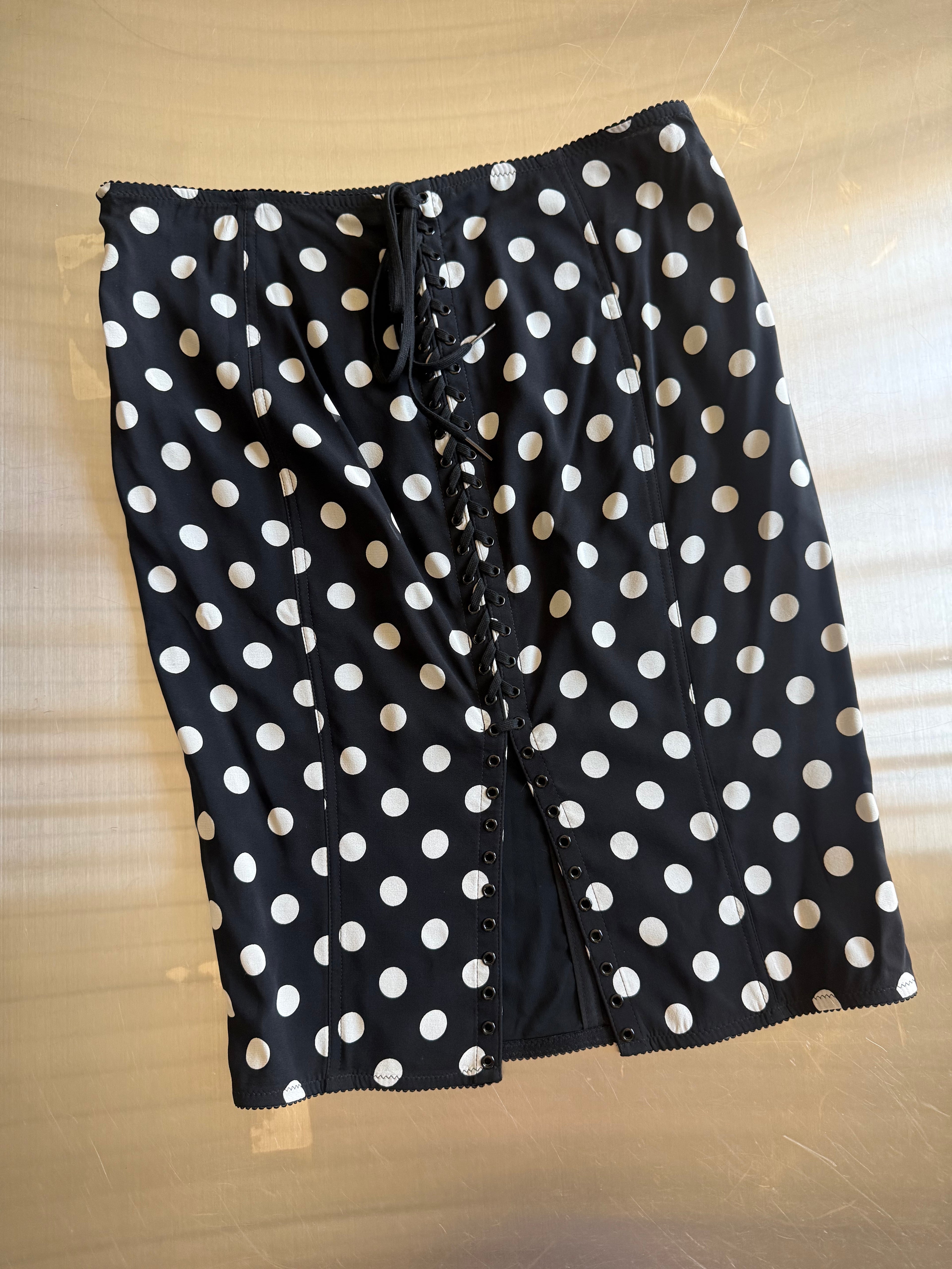 Dolce & Gabbana Polka Dot Silk Skirt