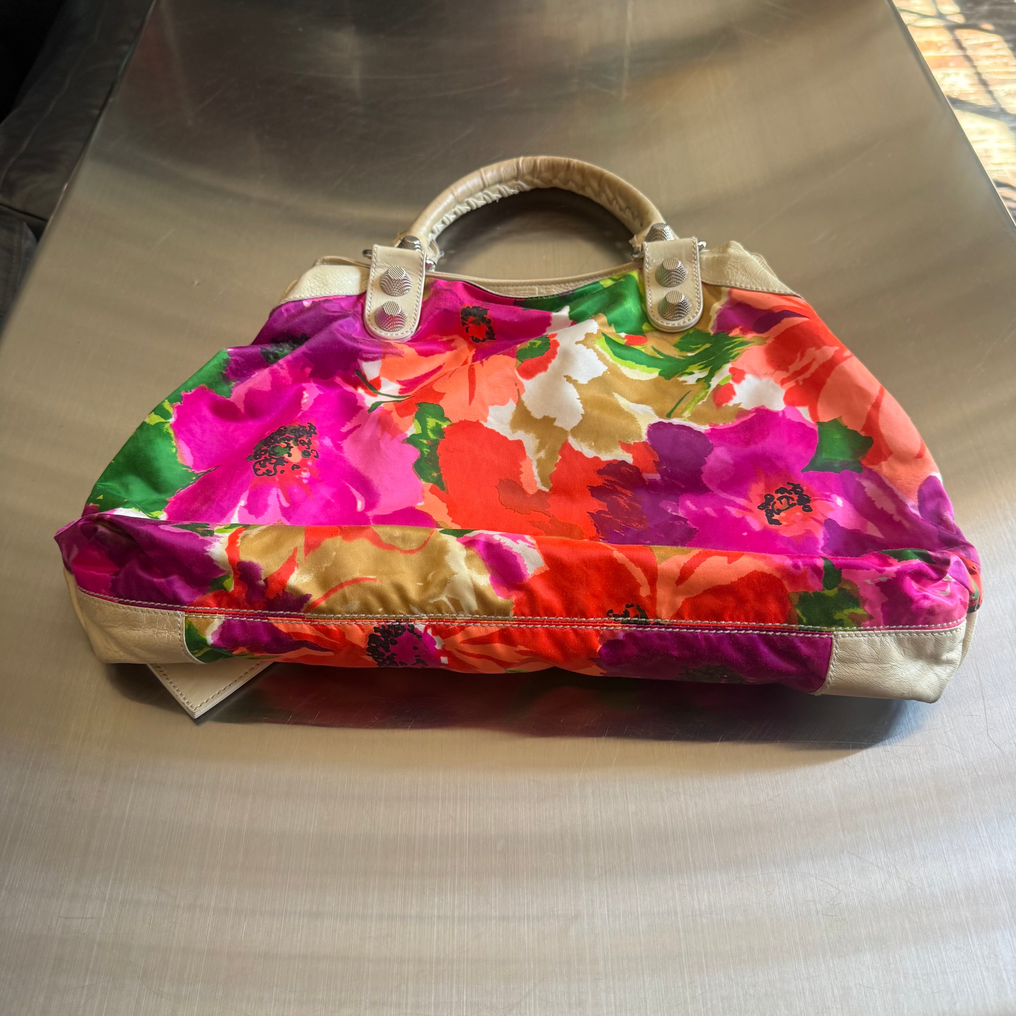 Balenciaga 2008 Floral Ponpon Bag