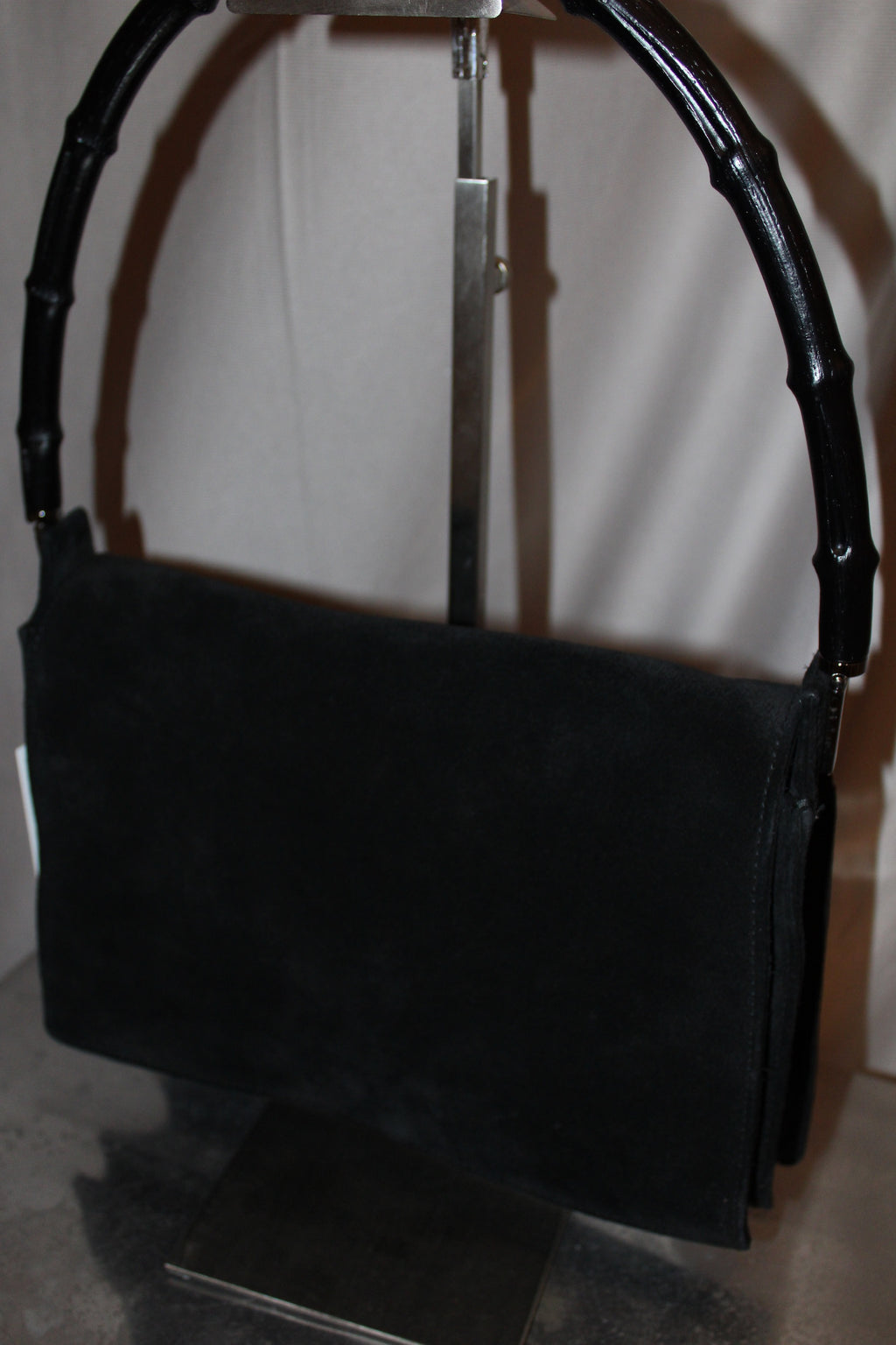 Gucci Bamboo Shoulder Suede Bag