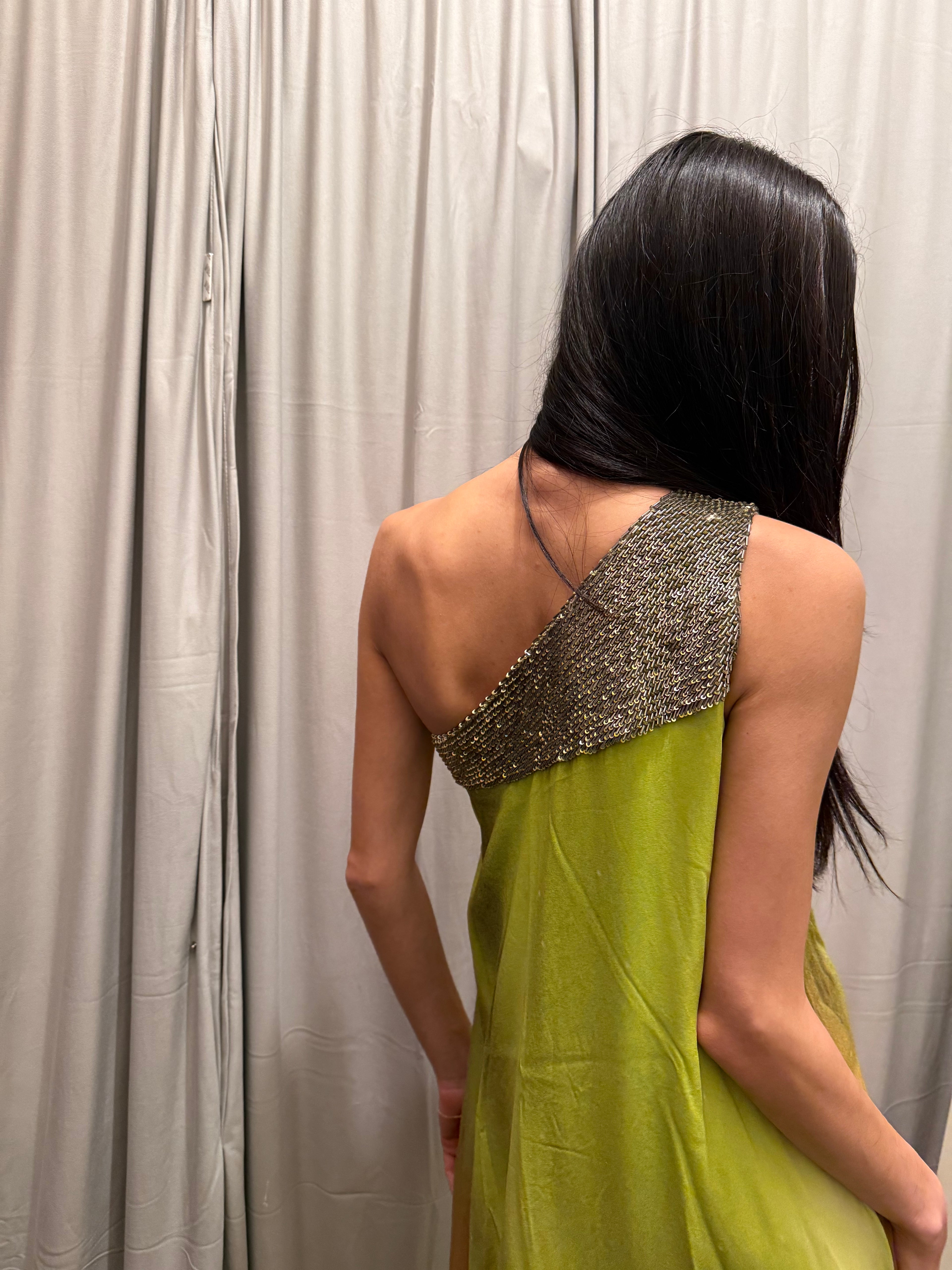Matthew Williamson Maxi Silk One Shoulder Dress
