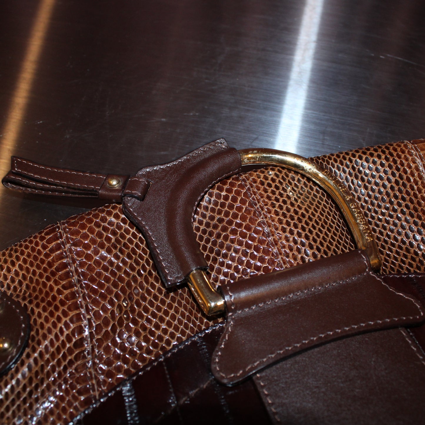 Dolce & Gabbana Python & Eel D-Ring Bag