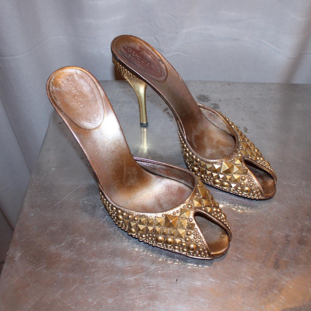 Gucci Gold Sandals