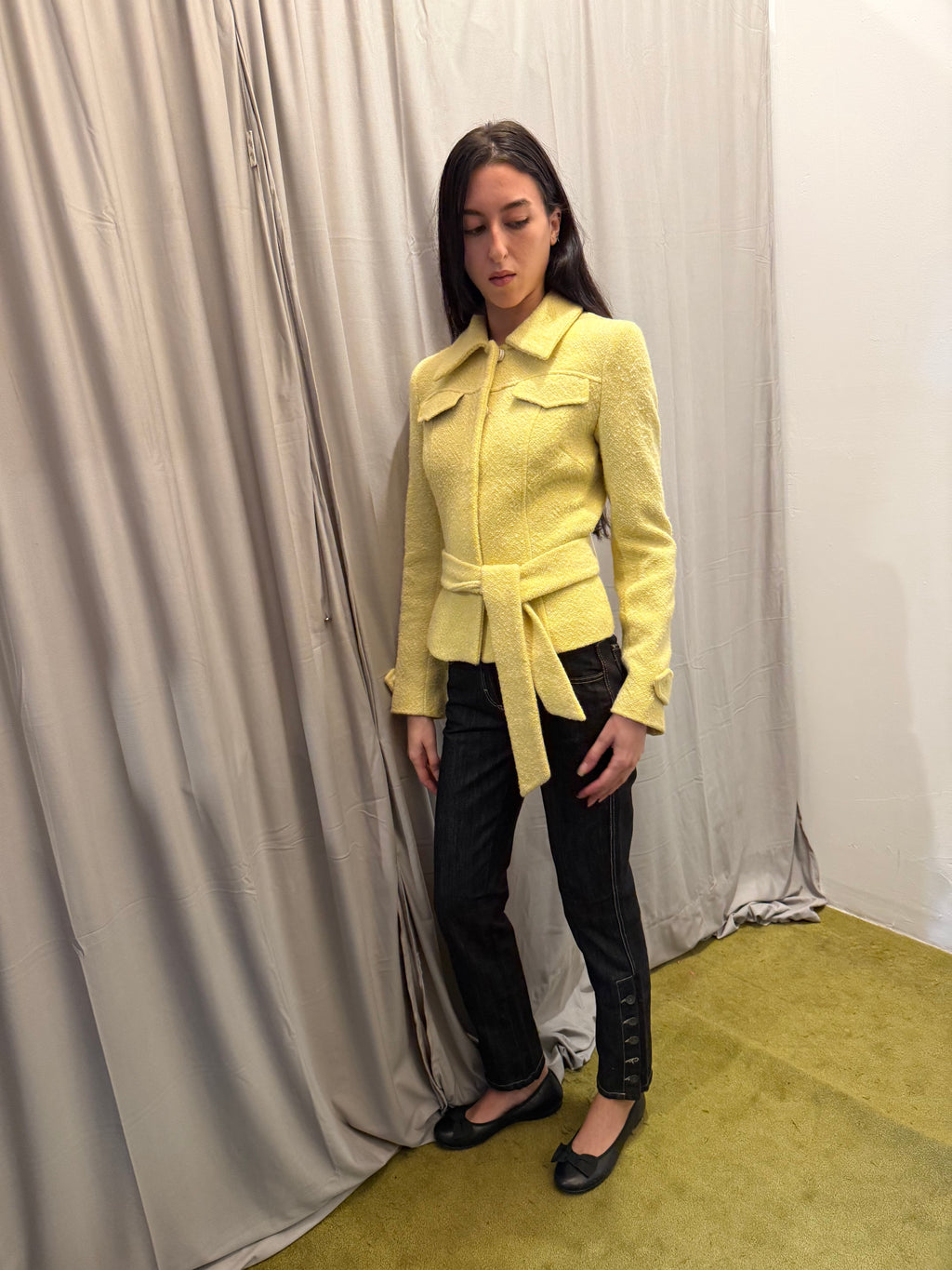 Dolce & Gabbana Yellow Wool Jacket