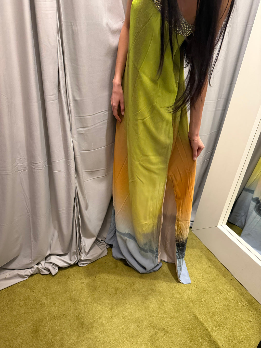 Matthew Williamson Maxi Silk One Shoulder Dress
