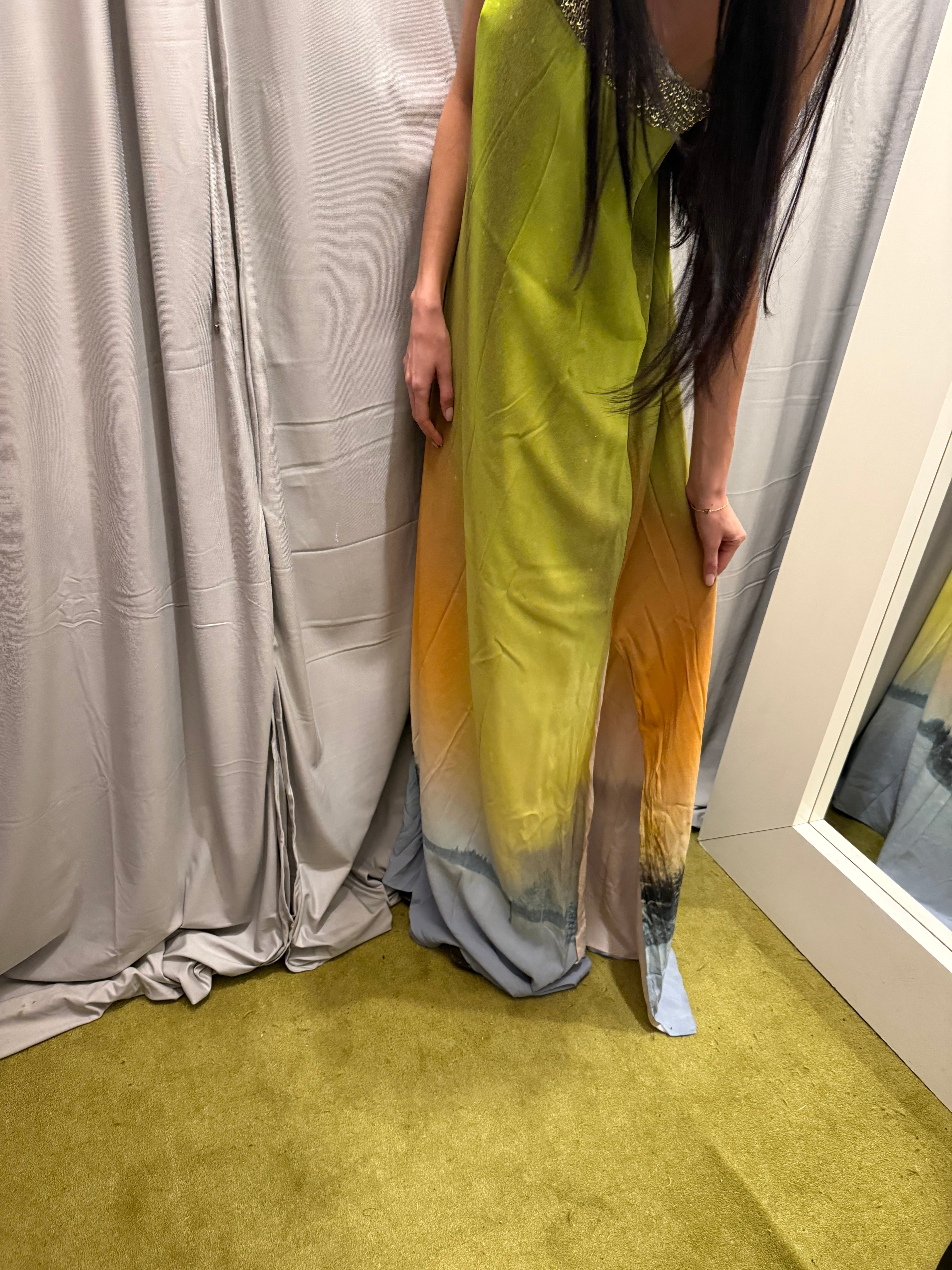 Matthew Williamson Maxi Silk One Shoulder Dress