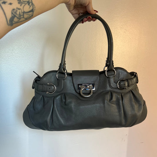 Ferragamo Gray Leather Bag