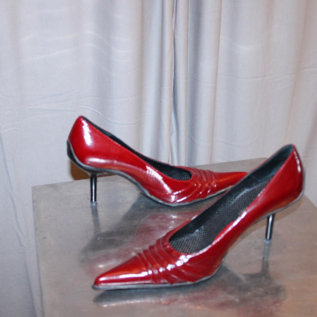 Italian Red Patent Leather Toe Pumps