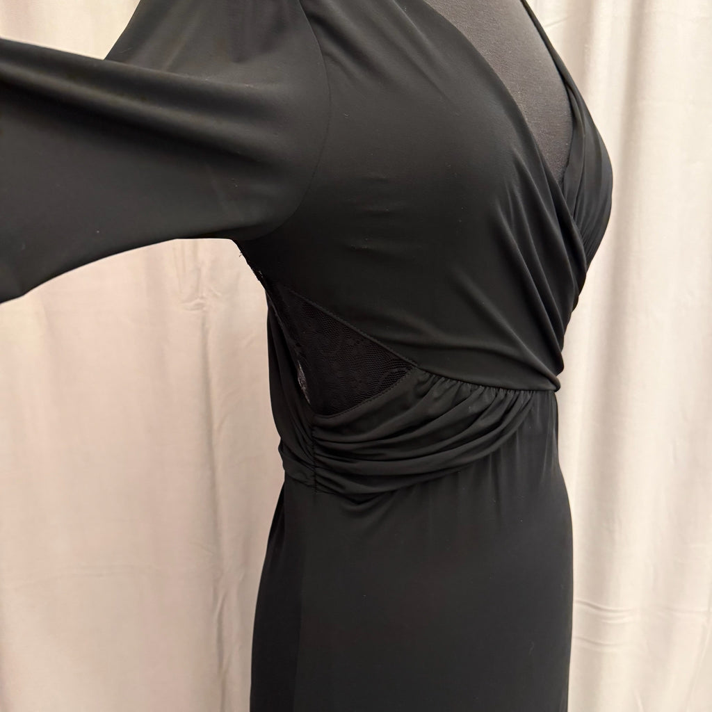 Class Cavalli Black Dress With Lace Detail