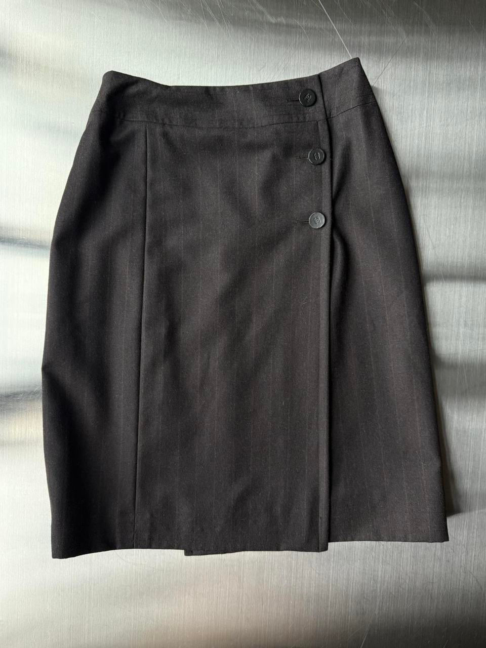Chanel Brown Wool Skirt