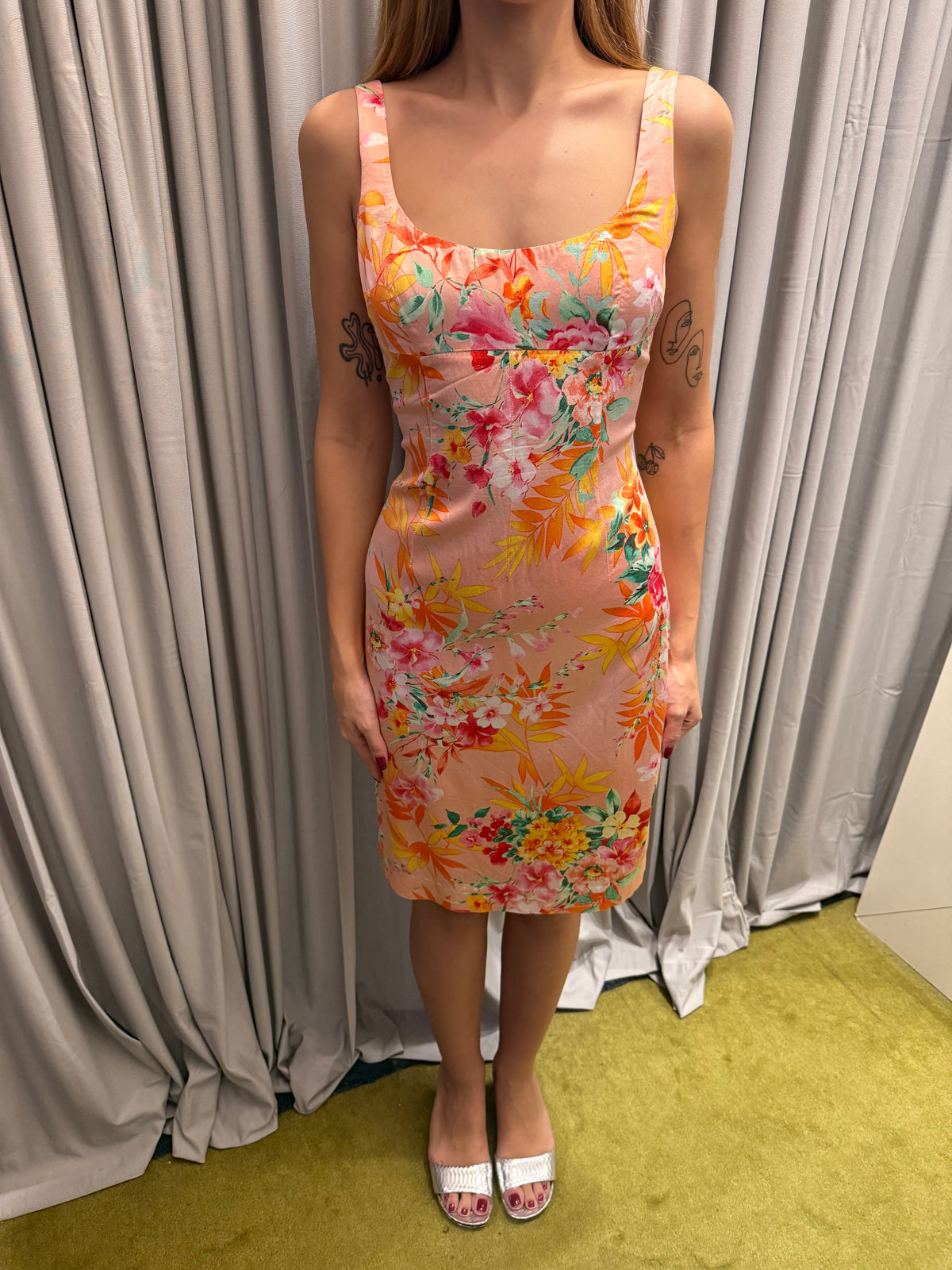 Dolce & Gabbana 2005 Bodycon Floral Dress