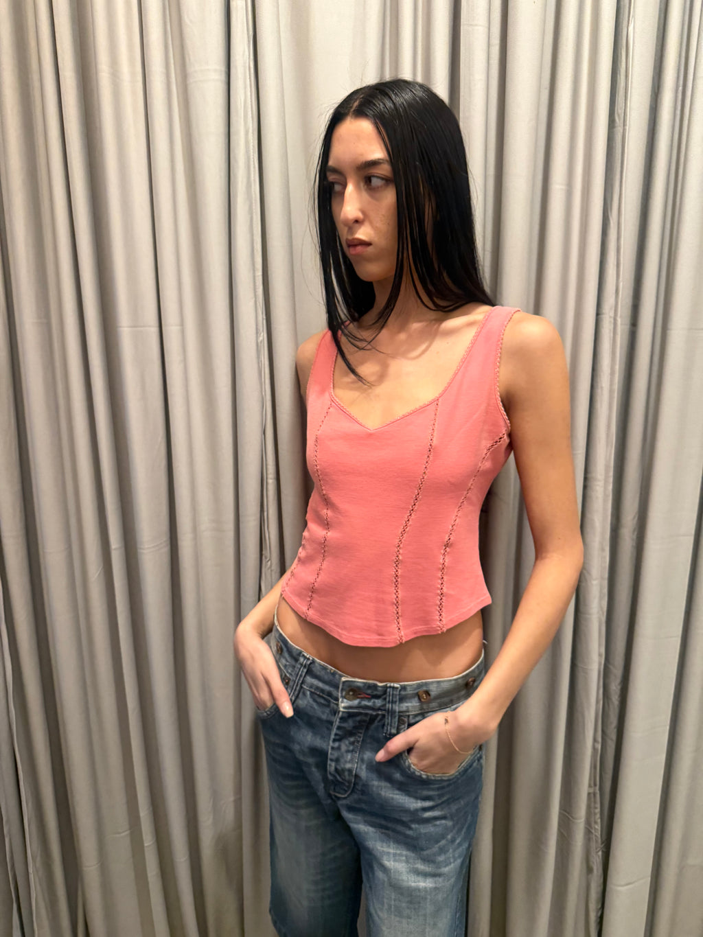 Blumarine Detailed Pink Top