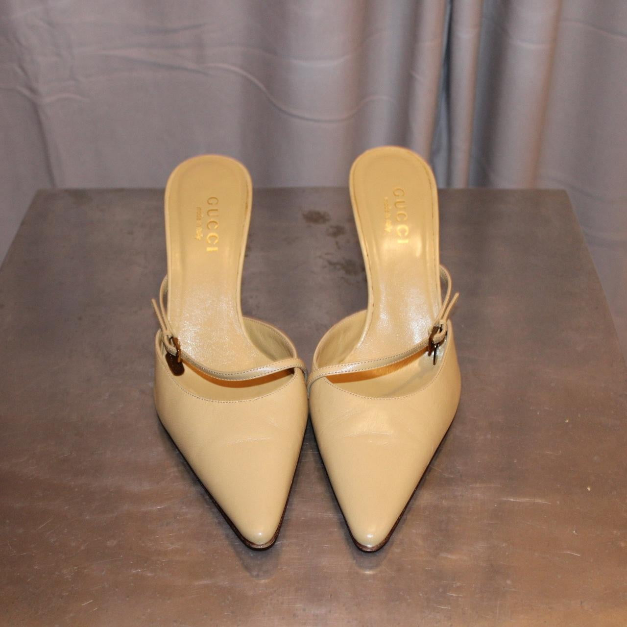 Vintage Gucci Leather Mules