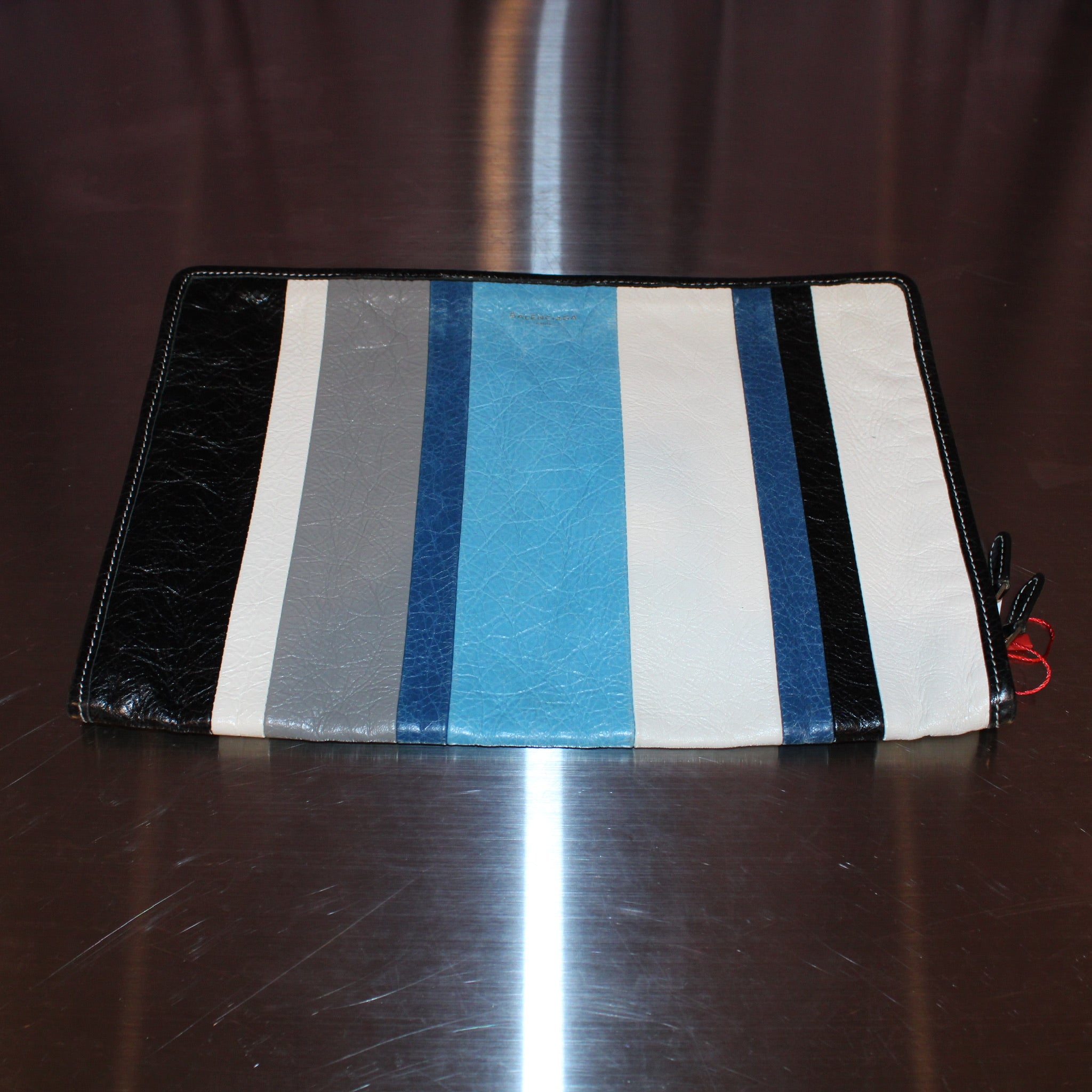 Balenciaga Lambskin Bazar Clutch Bag