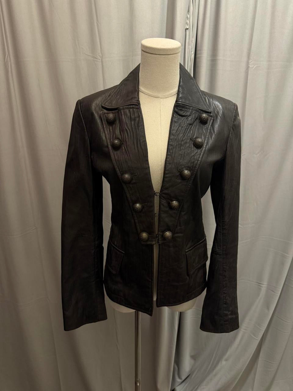 Vintage Leather Napoleonic Jacket