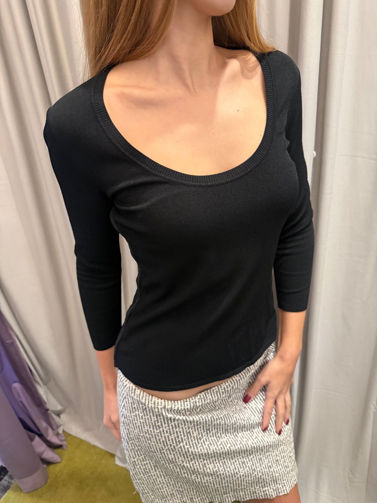 Prada Black Zipper Sided Sweater