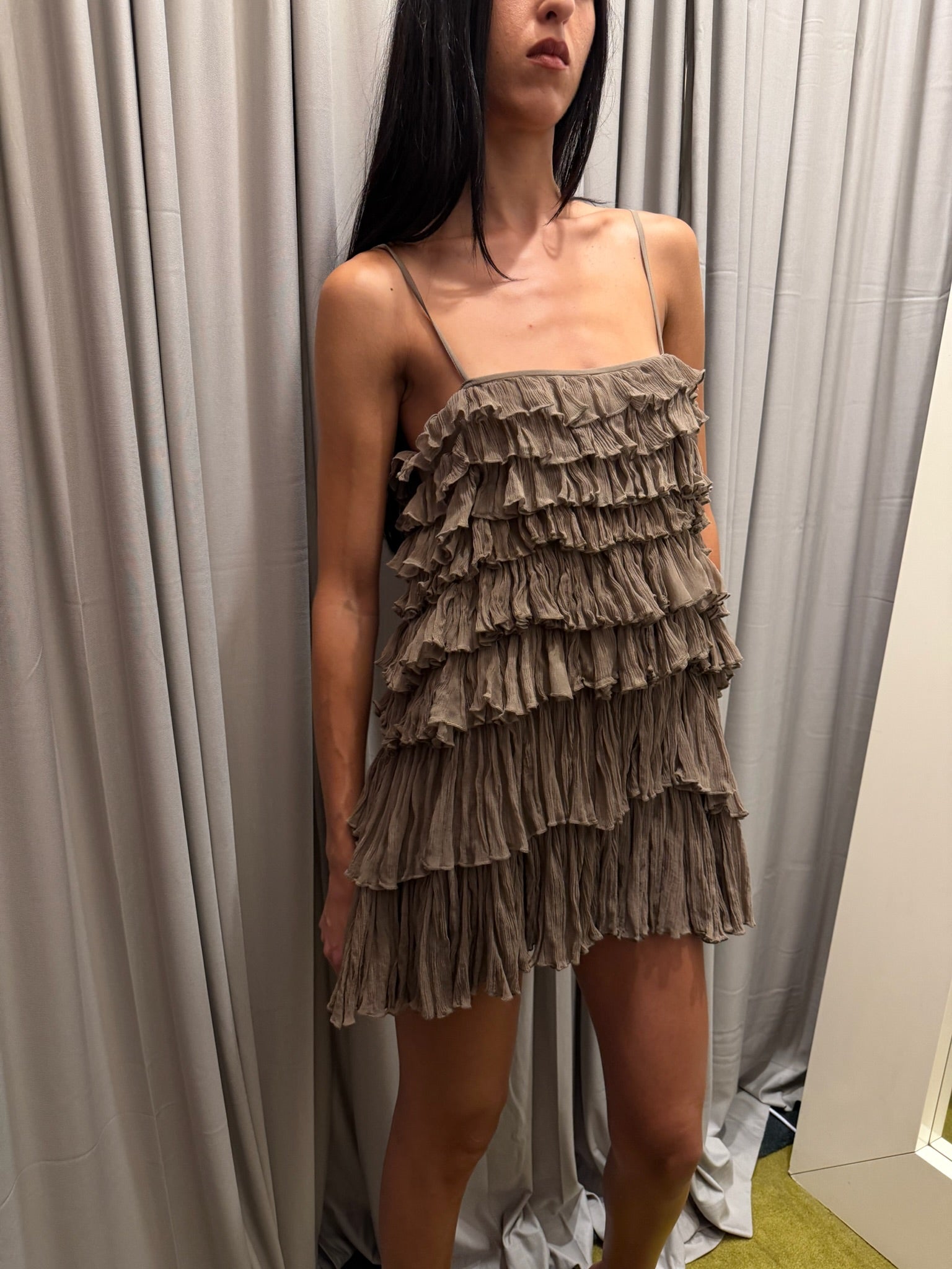 Twinset Brown Silk Dress