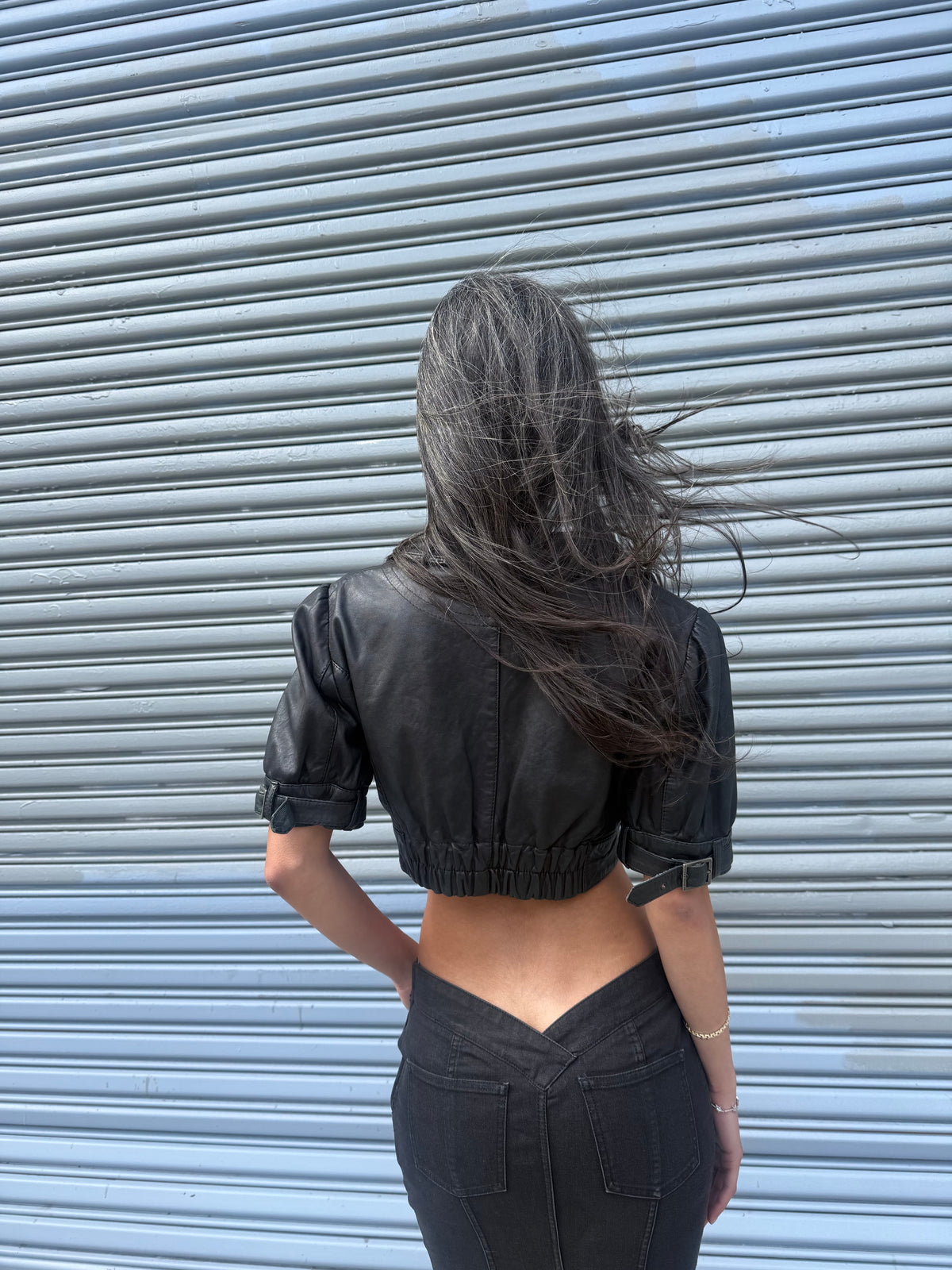 Paola Frani Leather Top