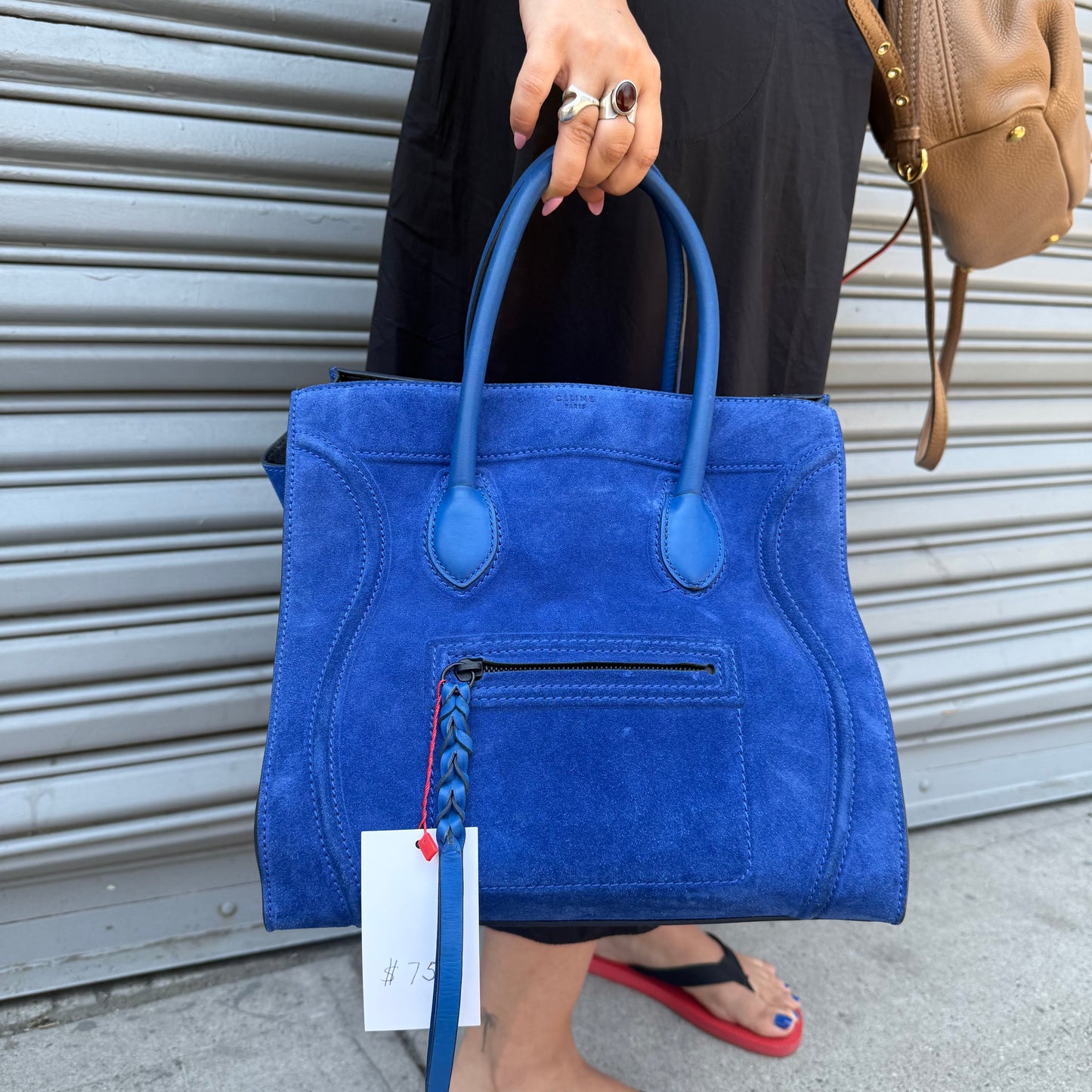 Celine Luggage Phantom Suede Bag