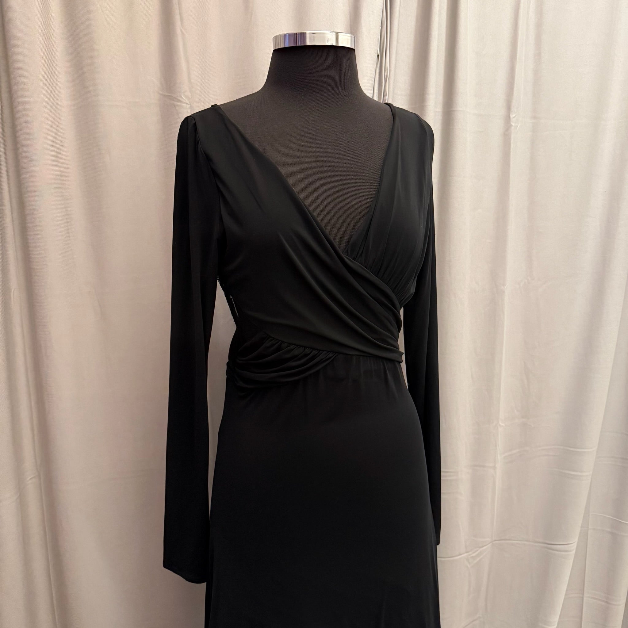 Class Cavalli Black Dress With Lace Detail