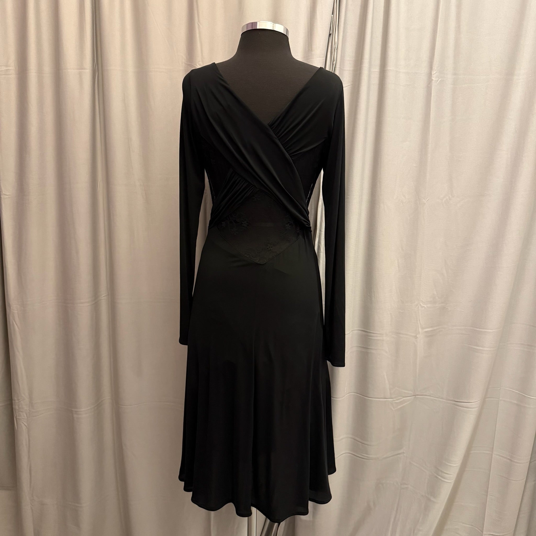 Class Cavalli Black Dress With Lace Detail