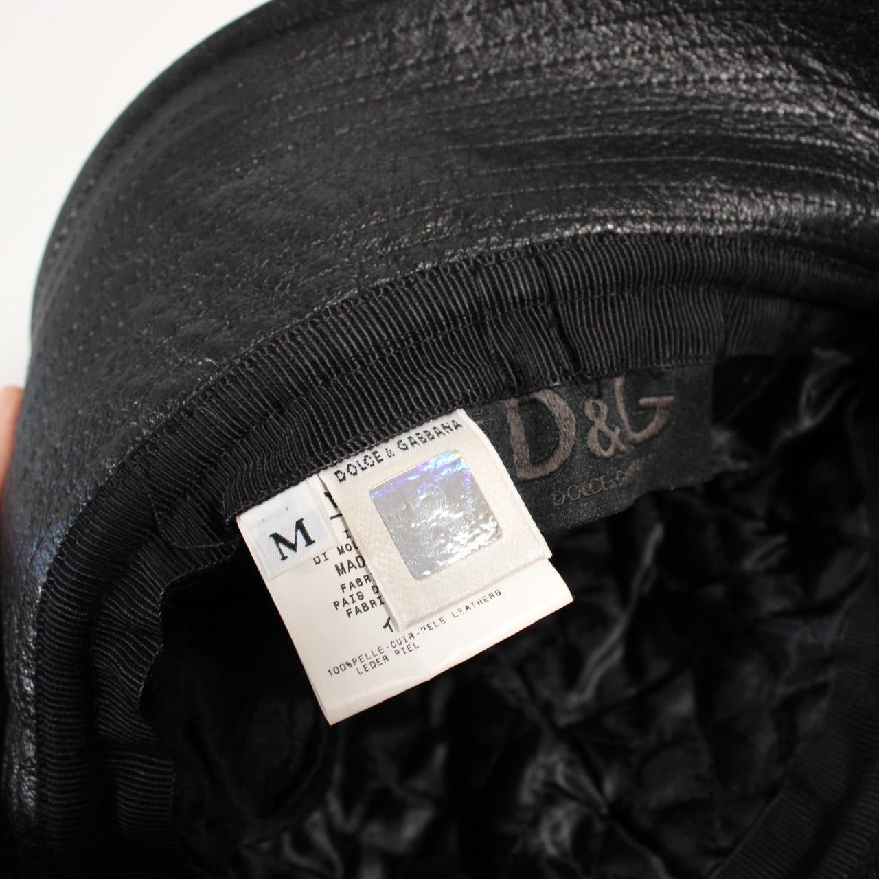 Vintage Dolce & Gabbana Leather Hat