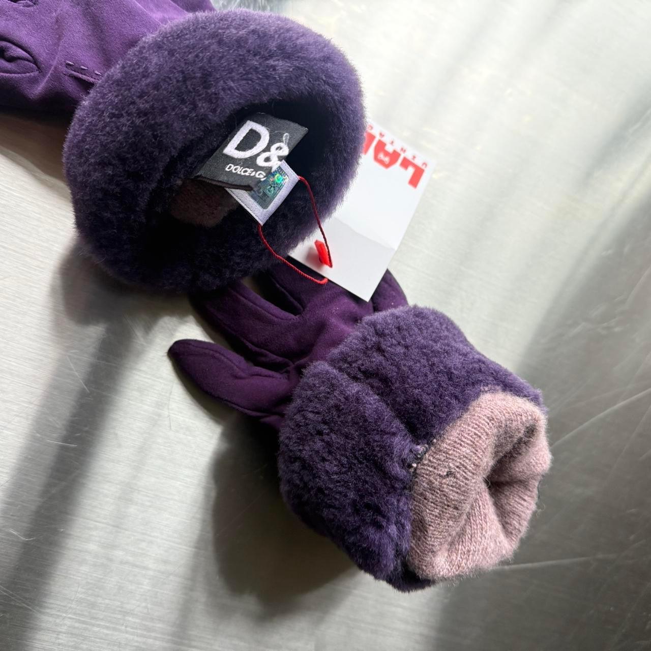 Dolce & Gabbana Women's Purple Gloves