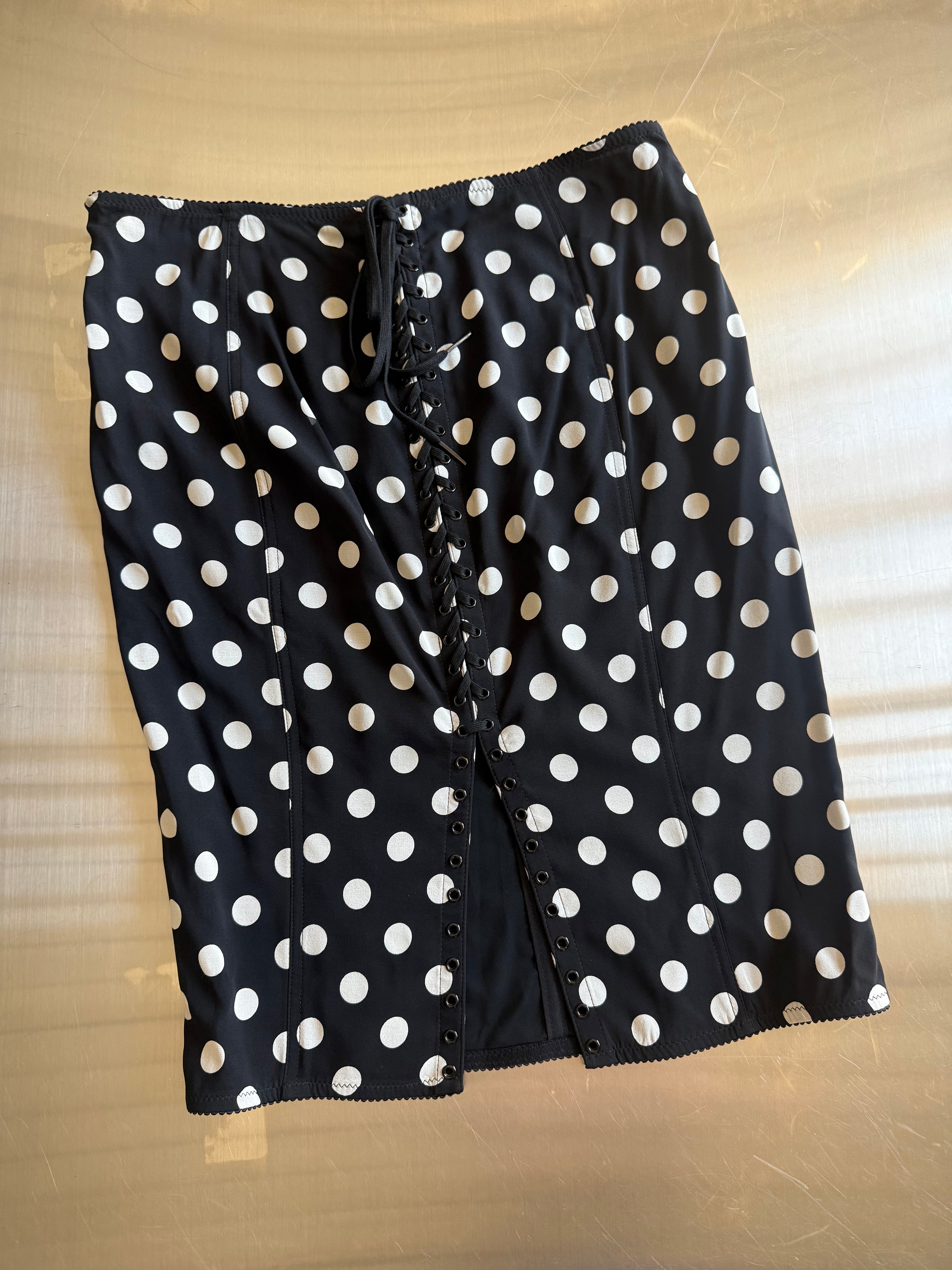 Dolce & Gabbana Polka Dot Silk Skirt