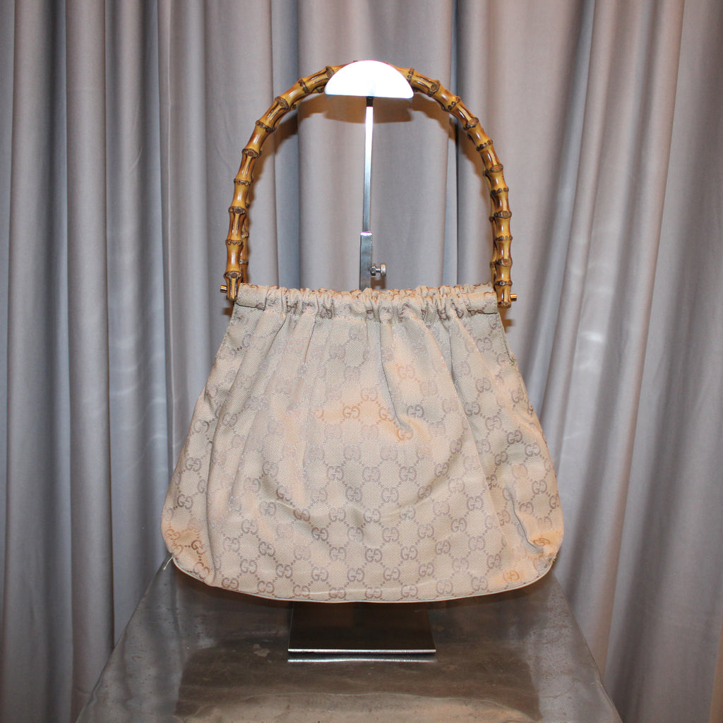 Gucci Monogram Bamboo Handle Bag