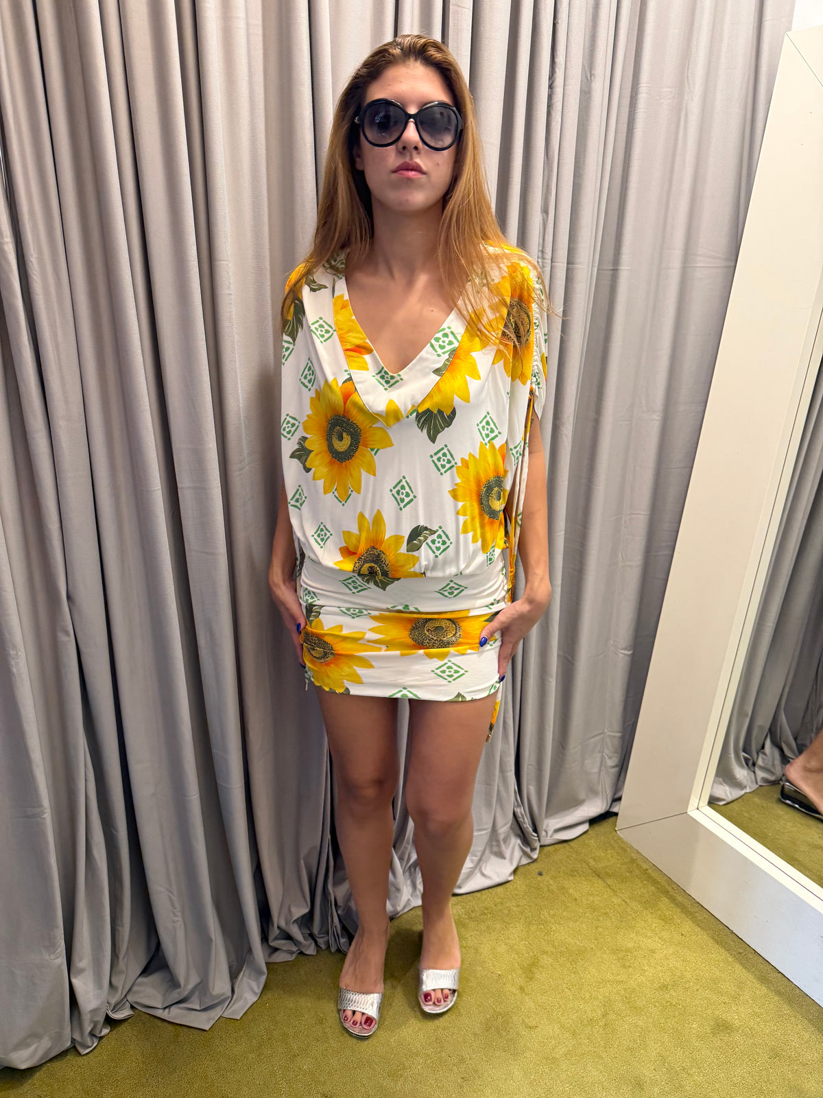 Dolce & Gabbana Sunflower Print Mini Dress