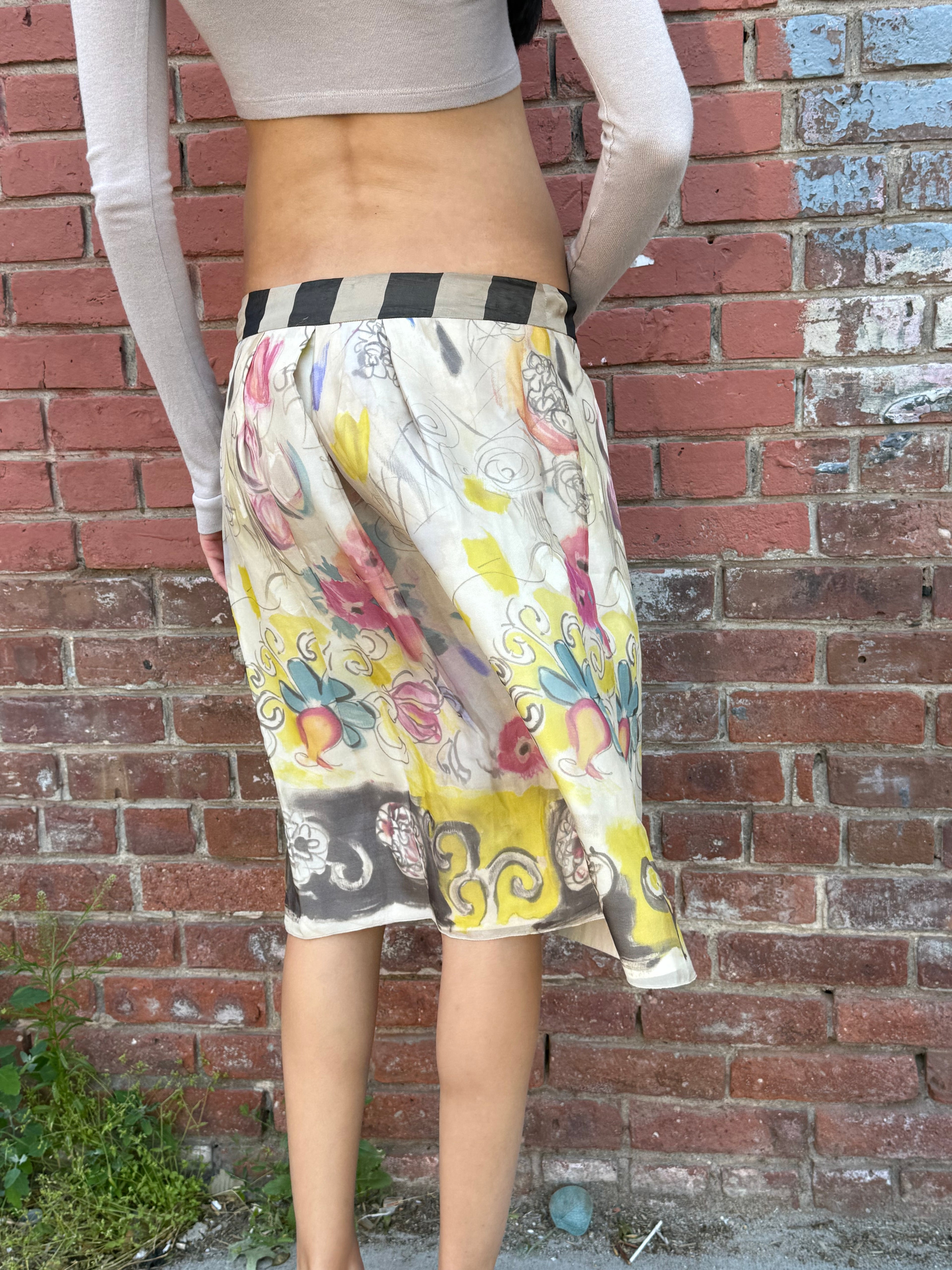 Alberta Ferretti Silk Skirt