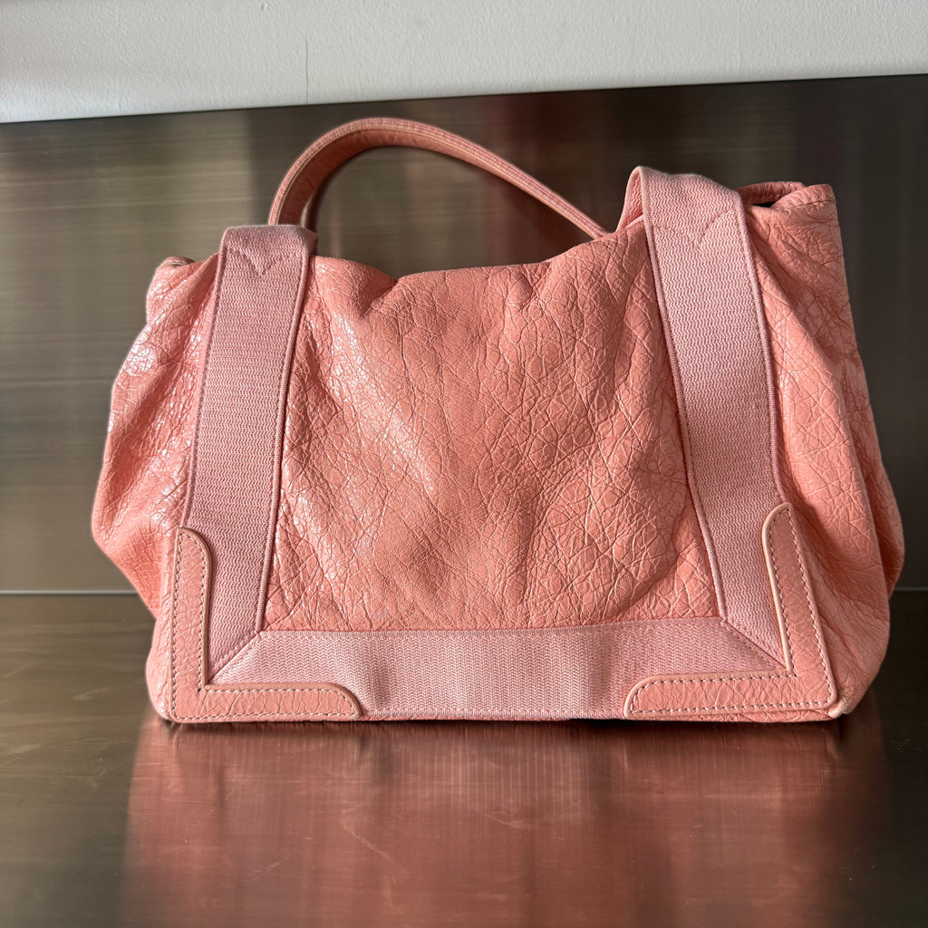 Balenciaga Coral Leather Tote