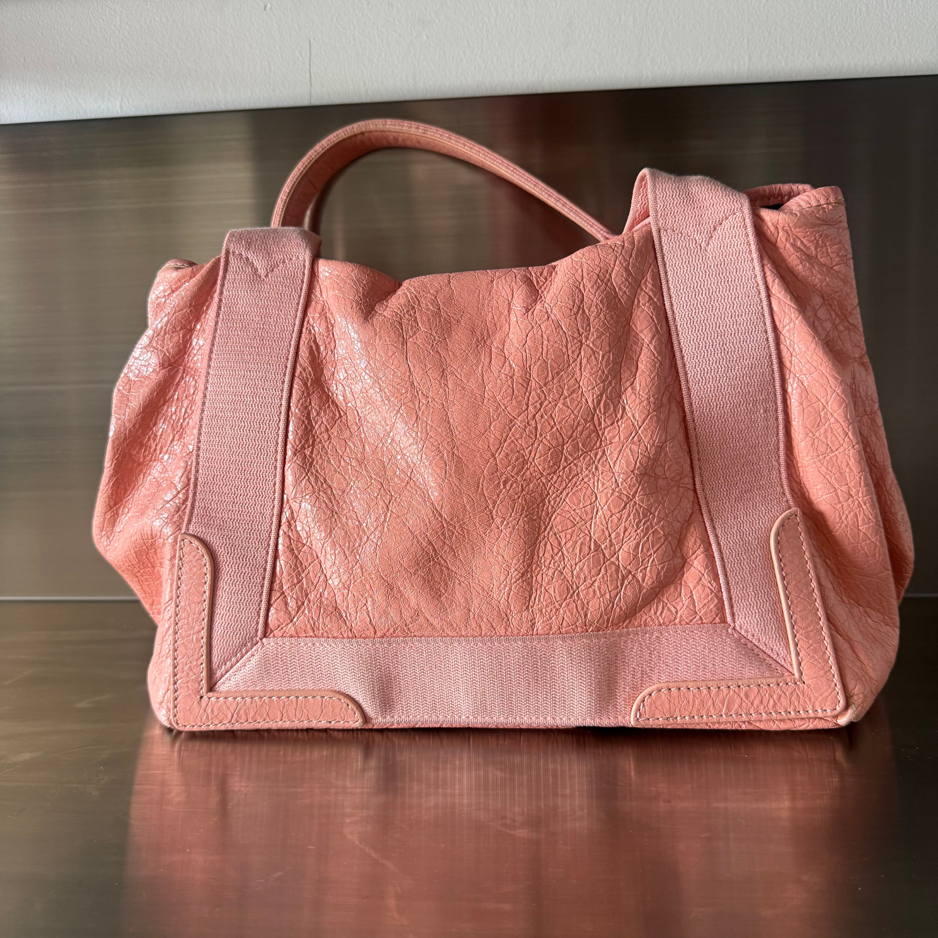 Balenciaga Coral Leather Tote