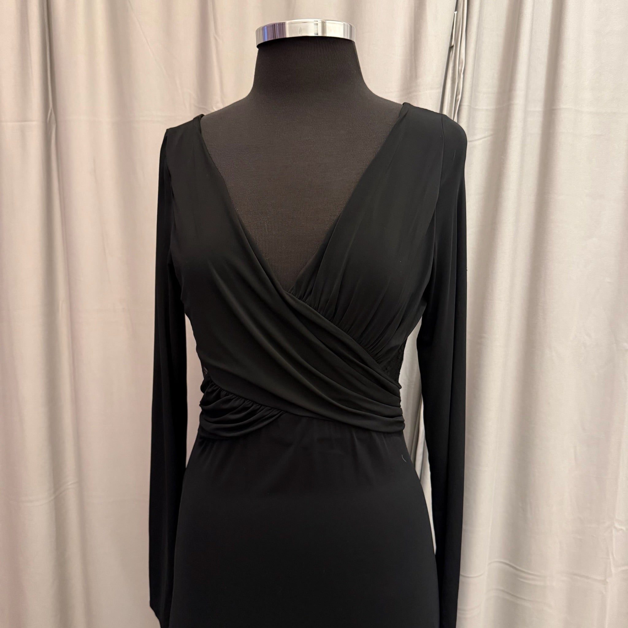 Class Cavalli Black Dress With Lace Detail