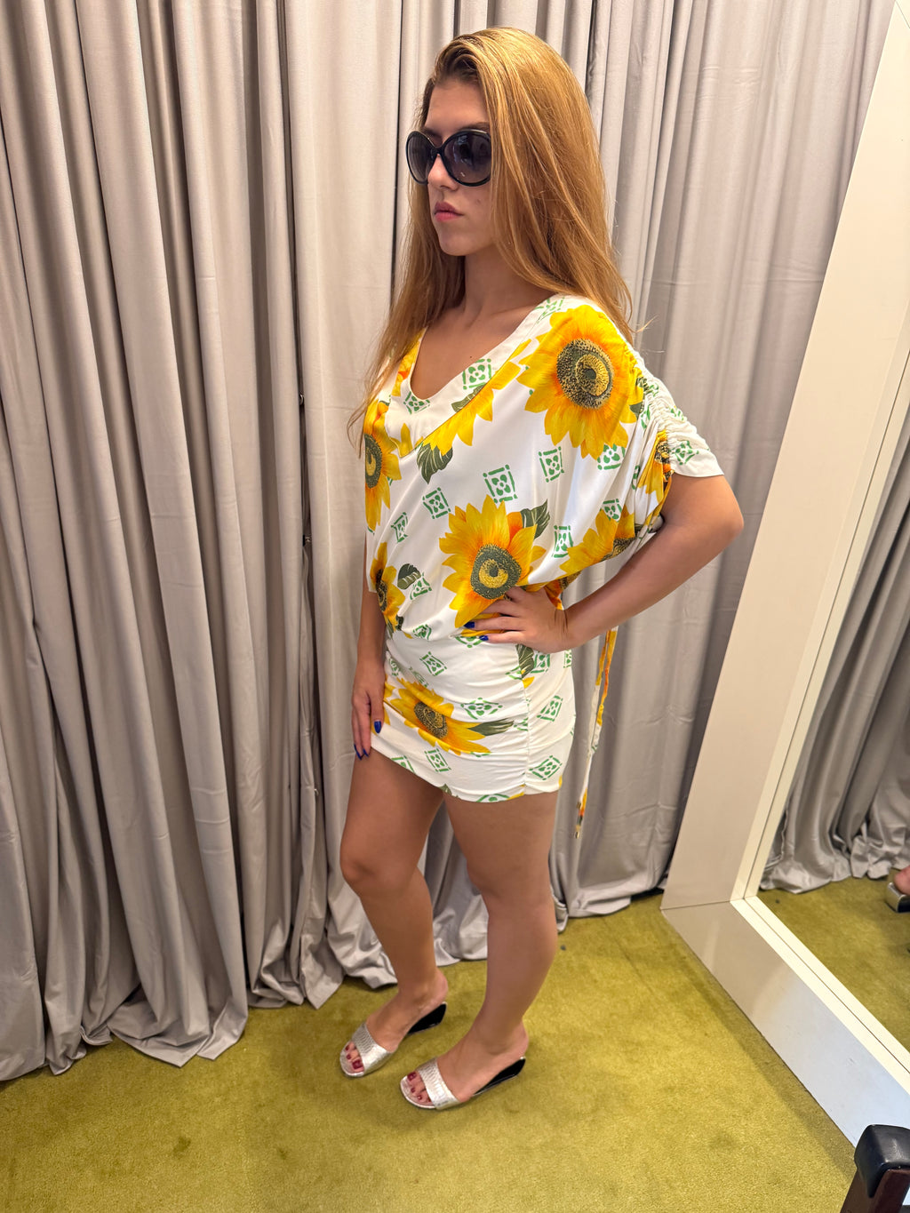 Dolce & Gabbana Sunflower Print Mini Dress