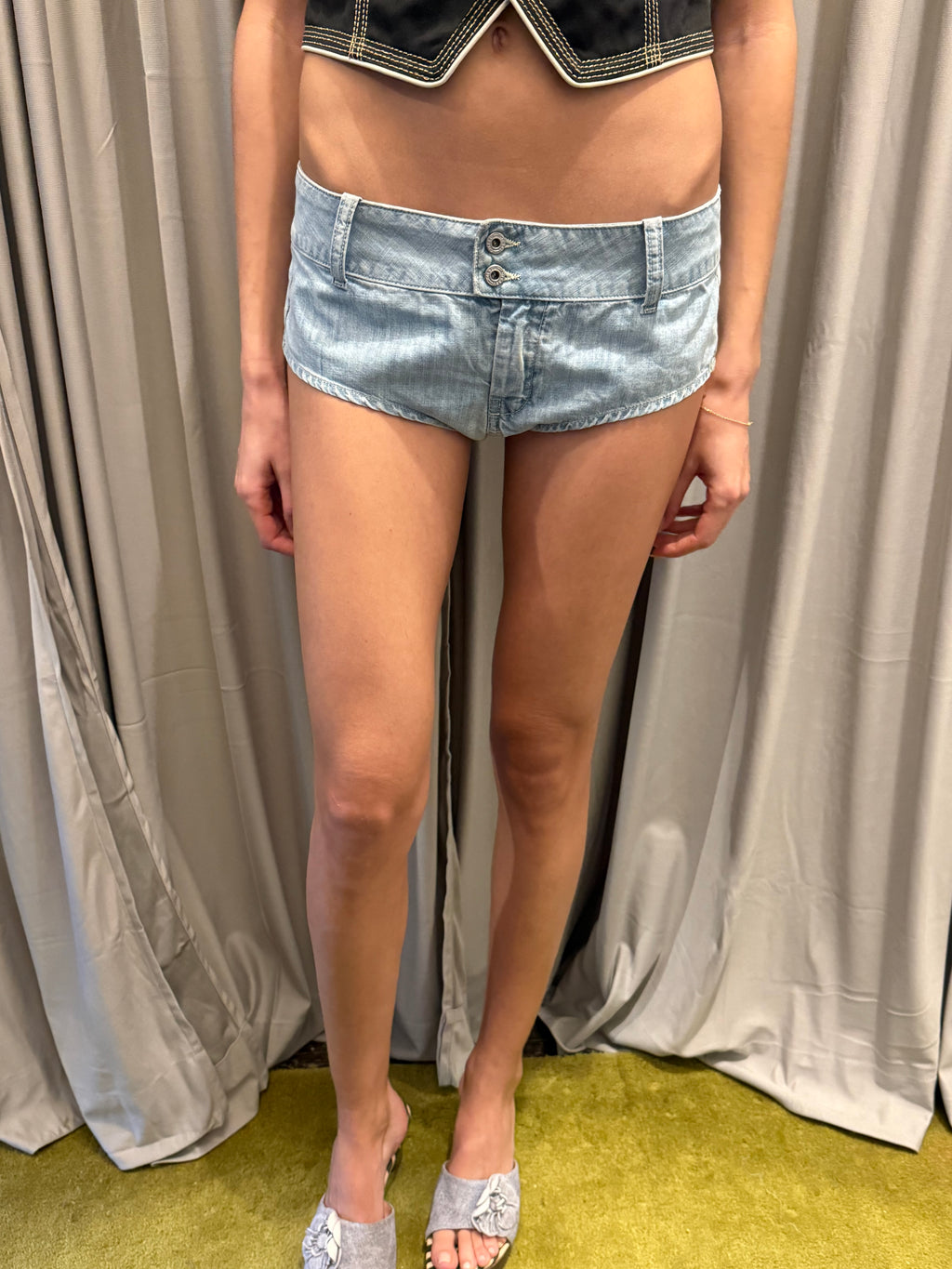 Diesel micro denim shorts