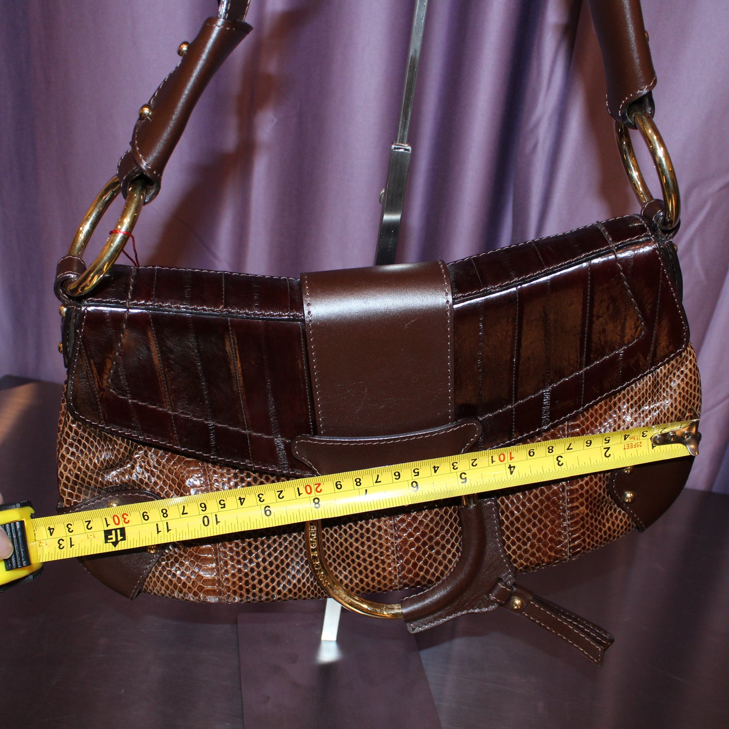 Dolce & Gabbana Python & Eel D-Ring Bag