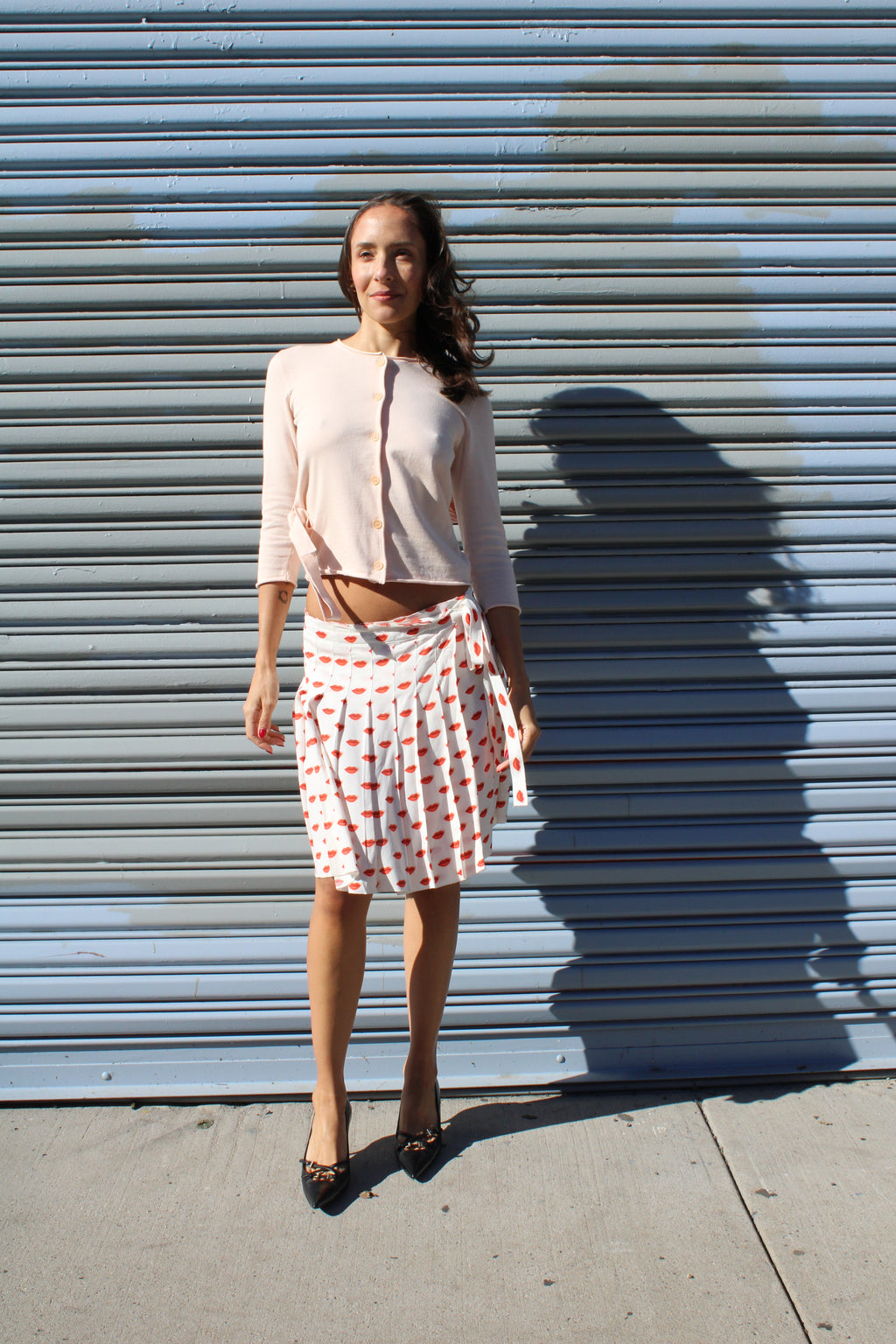 Bottega Veneta Pink Cardigan with Scarf