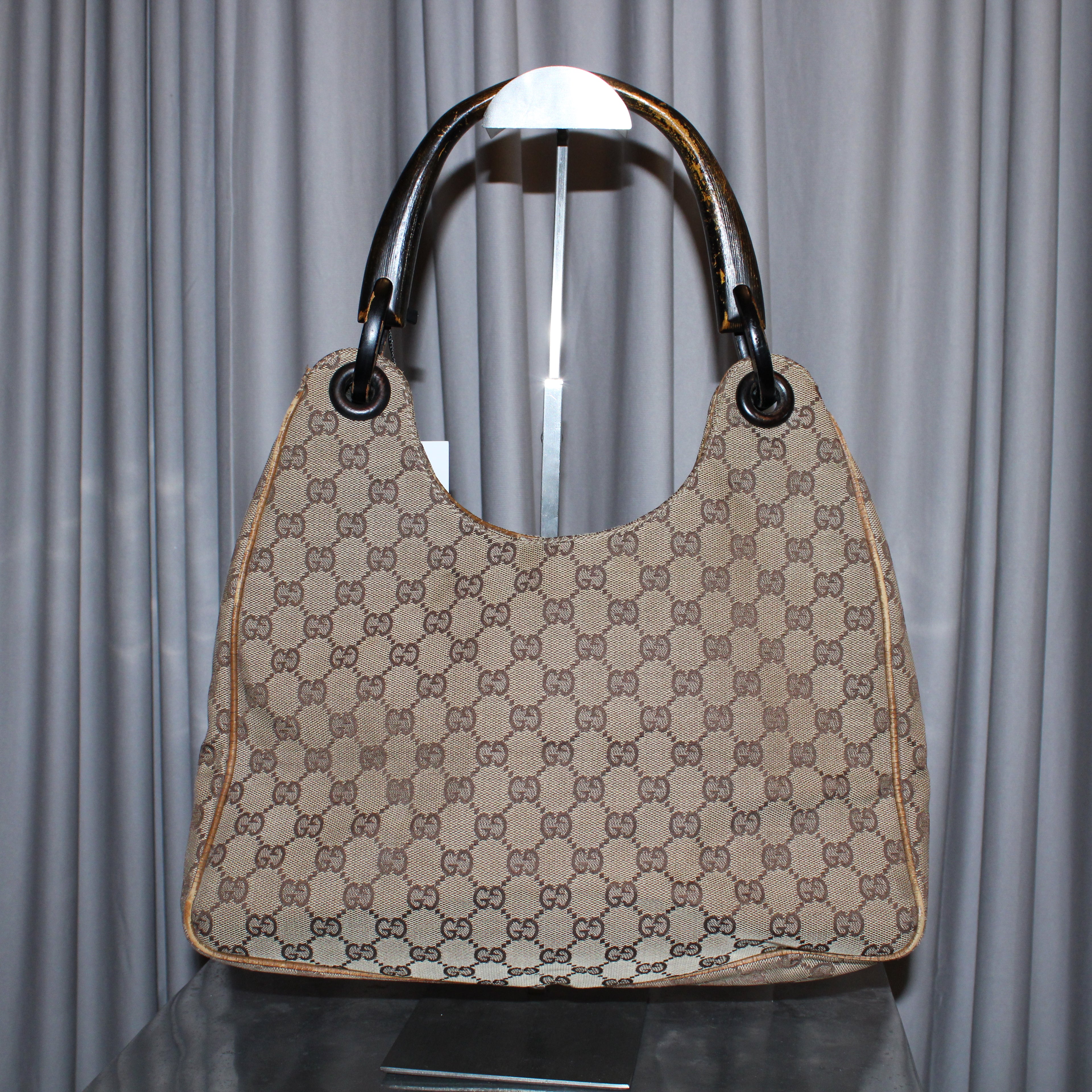 Gucci Monogram Bamboo Handle Bag