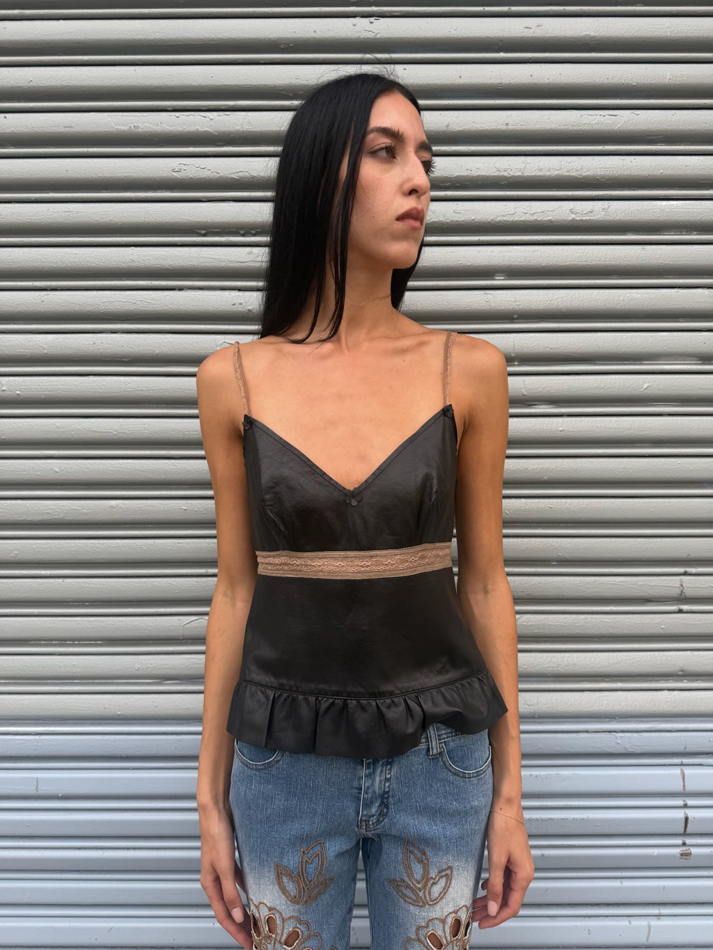 Italian leather top