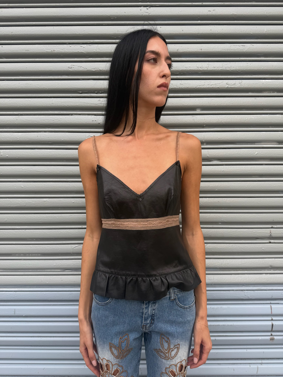 Italian leather top