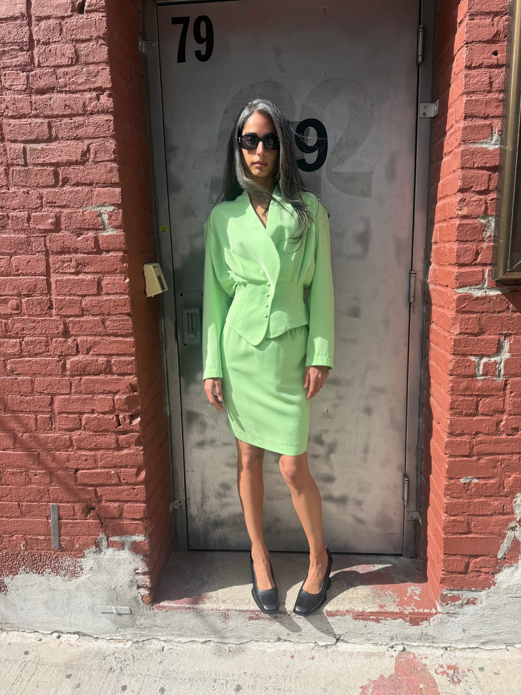 Vintage Mugler Green Two Piece Set