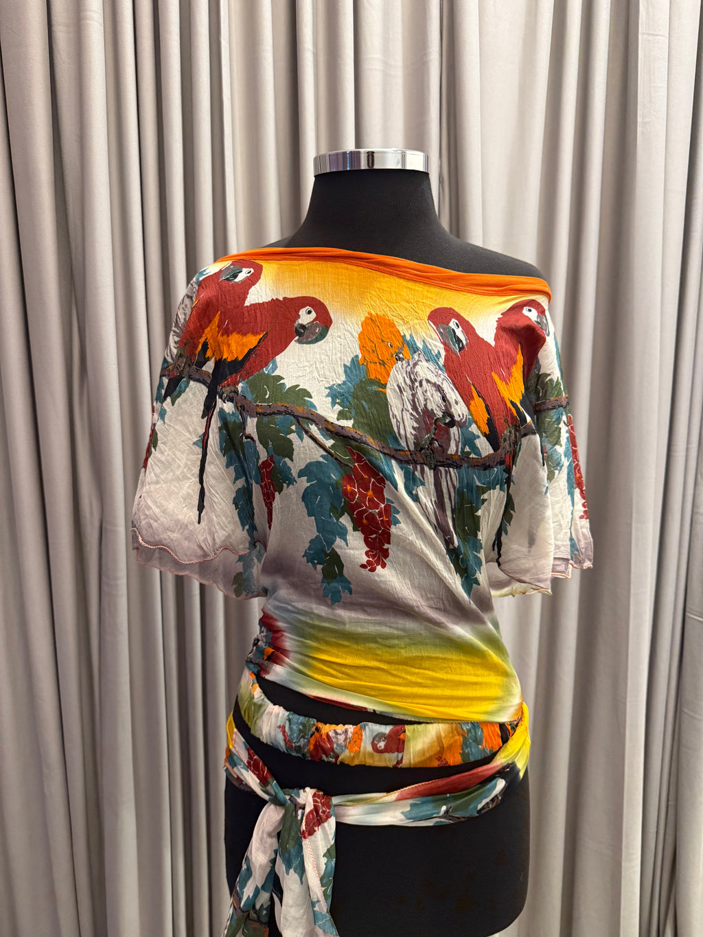 Jean Paul Gaultier Soleil Tropical Print Top
