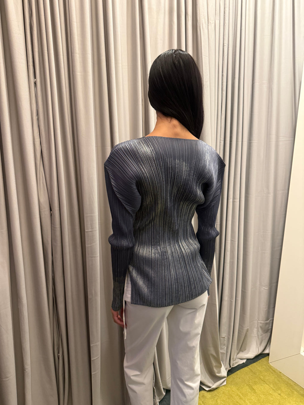 Pleats Please Grey Longsleeve Top