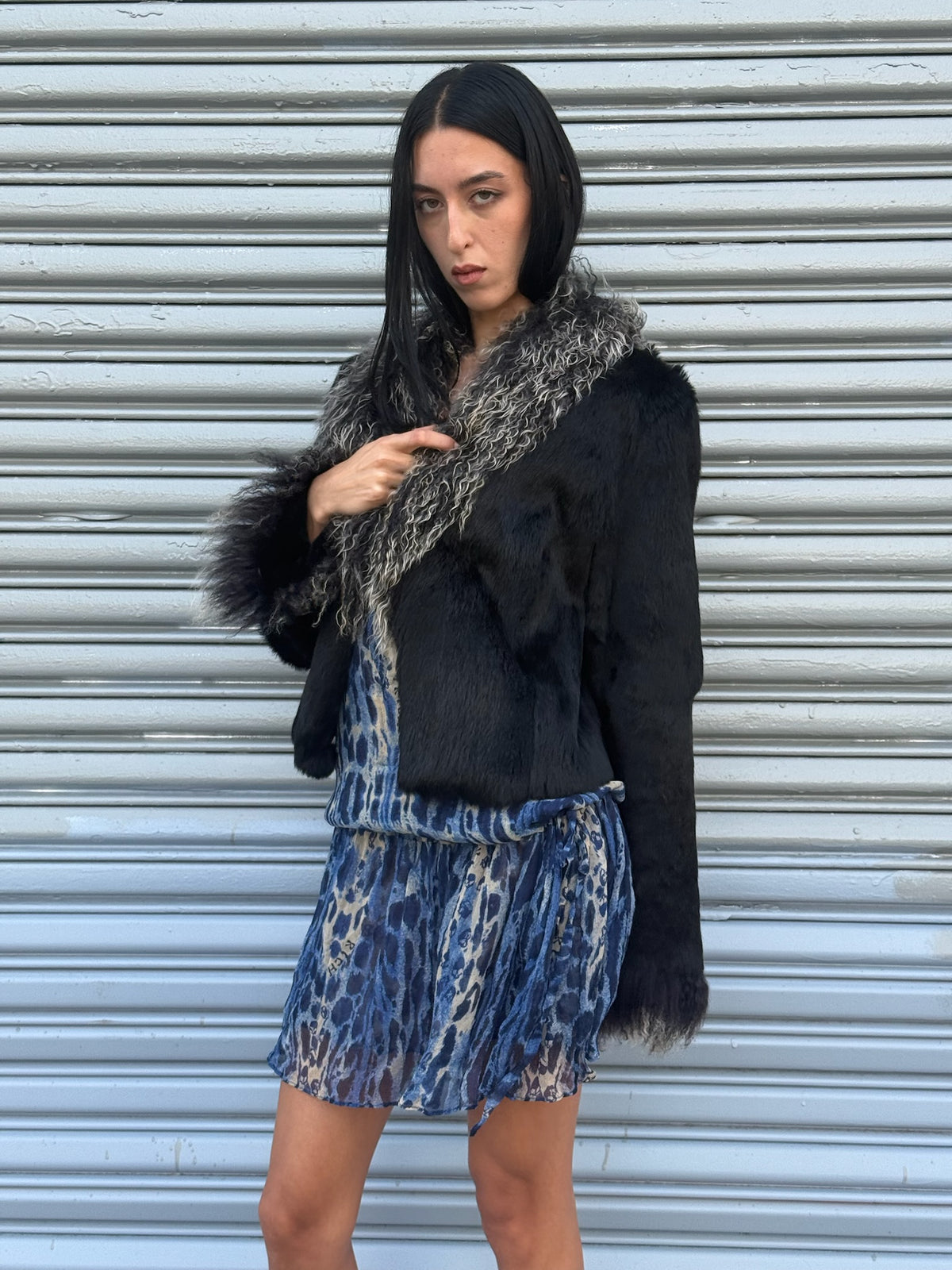 Vintage Fur with Mongolian Lamb Fur Collar