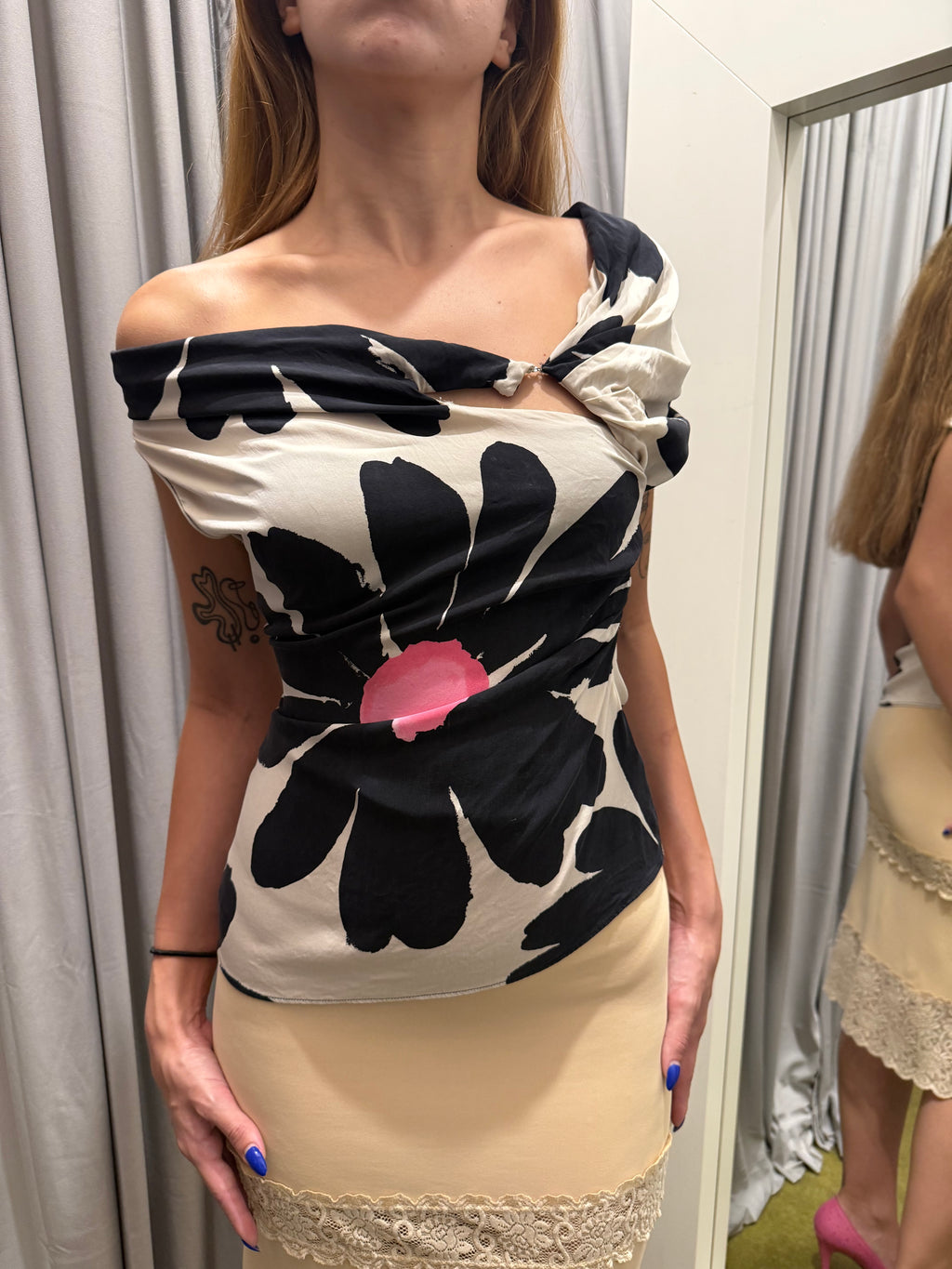 Moschino Flower Silk Top